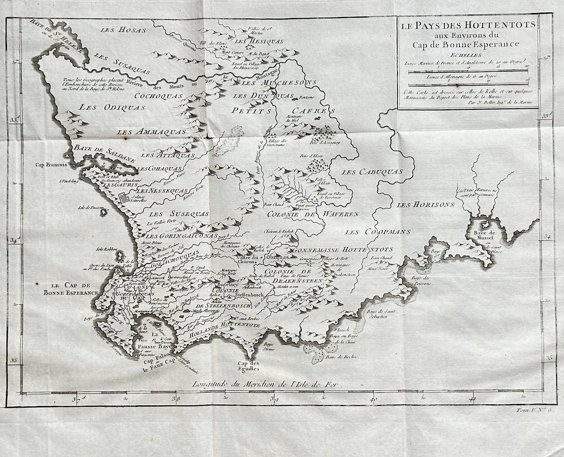 Abbé Antoine François Prévost (1697–1763) – Map of the Hottentot Country (1 of 3)