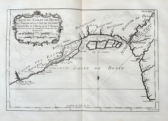 Jacques-Nicolas Bellin – Map of Africa - the Gulf of Benin and Part of the Guinea Coast (1 of 2)