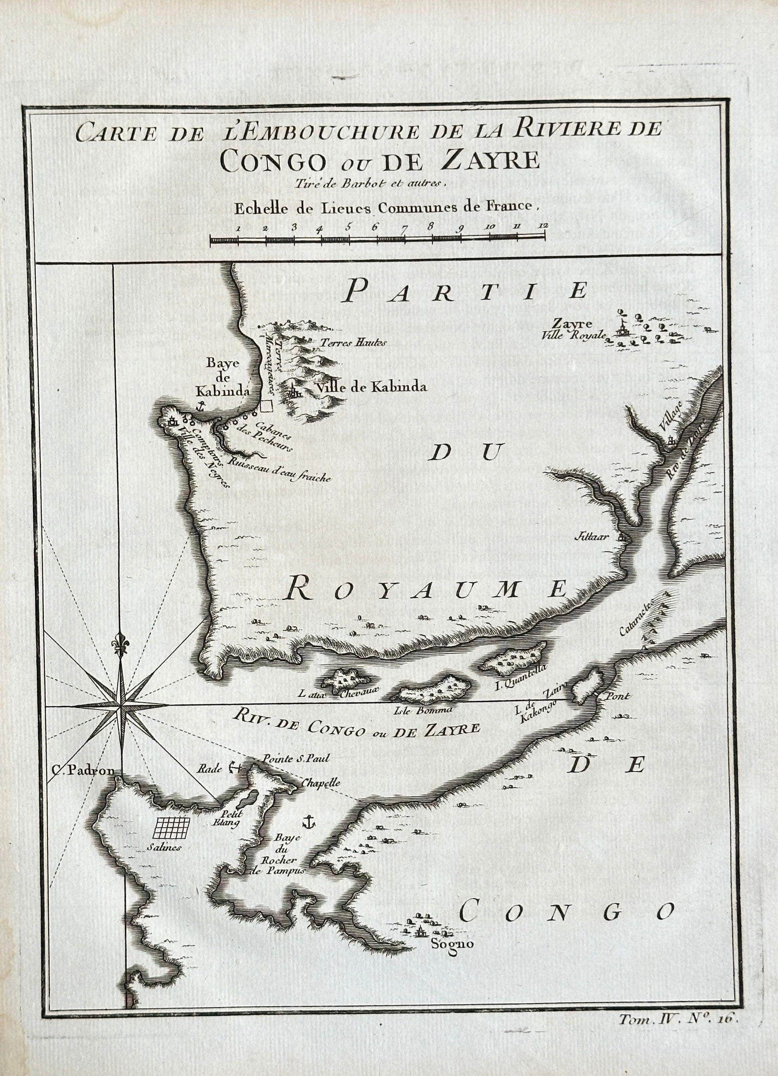 Jacques-Nicolas Bellin – Map of the Mouth of the Congo or Zaire River (Africa) – Engraving (1 of 3)