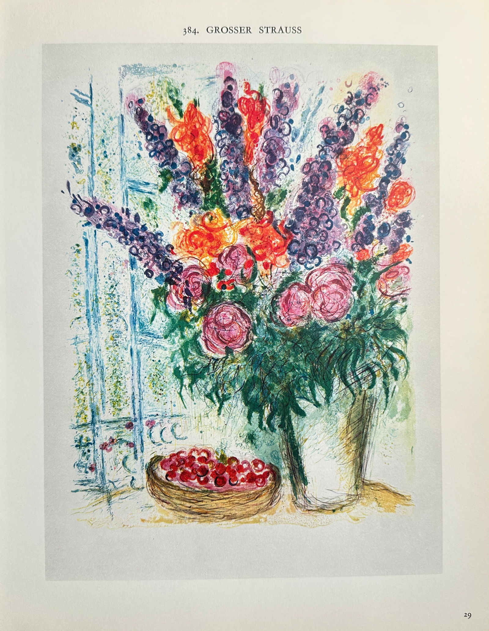 Marc Chagall (1887–1985), after – Large Bouquet (Grosser Strauss) – Offset print (20th (1 of 2)