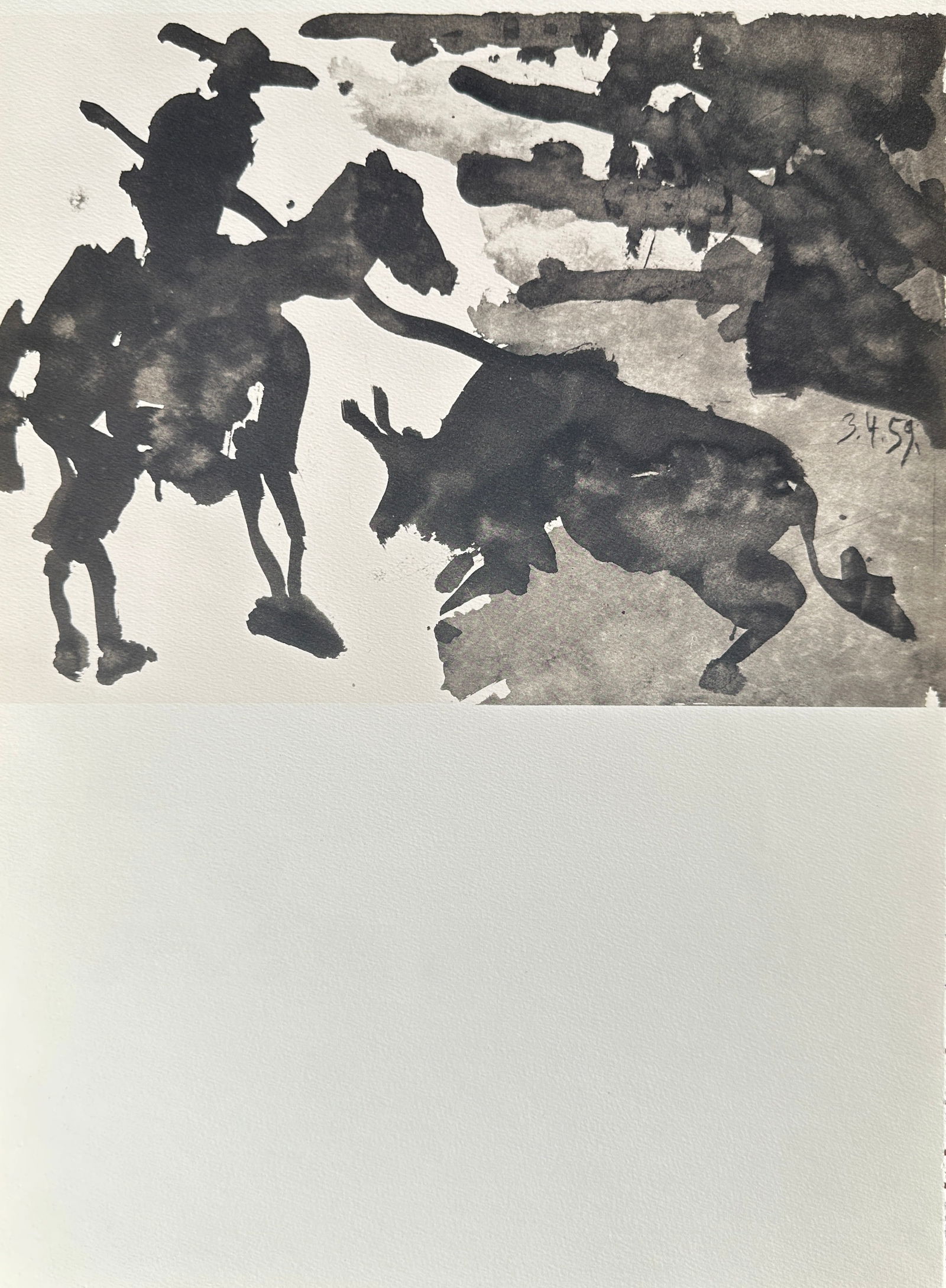 Pablo Picasso (1881–1973), after – Equestrian Bullfight – Offset print (20th Century) (1 of 2)