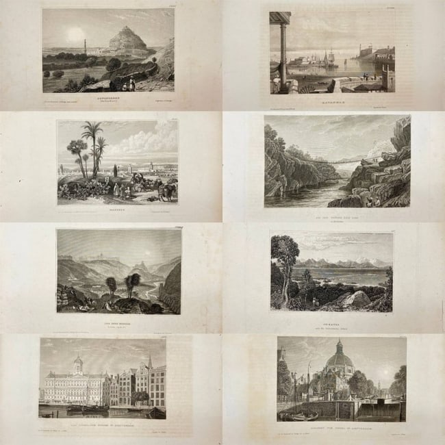 Karl Reiss – Set of 8 Views of India, North Africa, Europe, and the Americas (1 of 9)