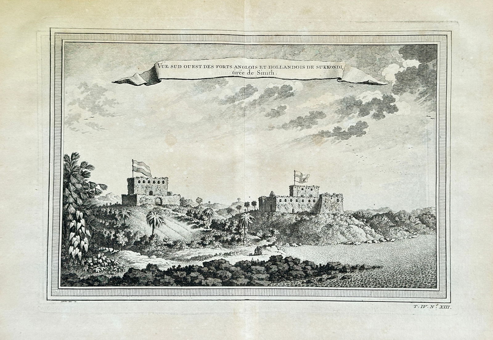 Antoine-François Prévost d'Exiles – South West View of the English and Dutch Forts of Succeada (1 of 3)