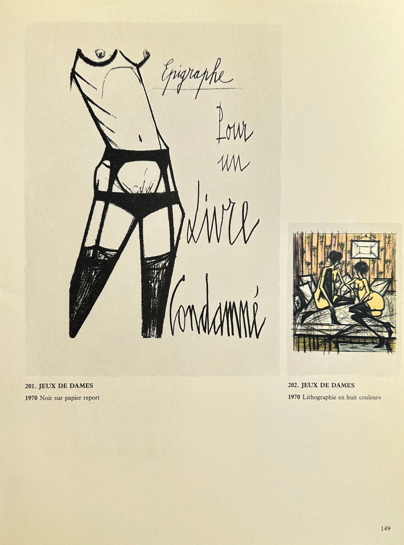 Bernard Buffet (1928–1999), after – Set of Two: Illustrations for "Ladies' Games" – Offset (1 of 3)