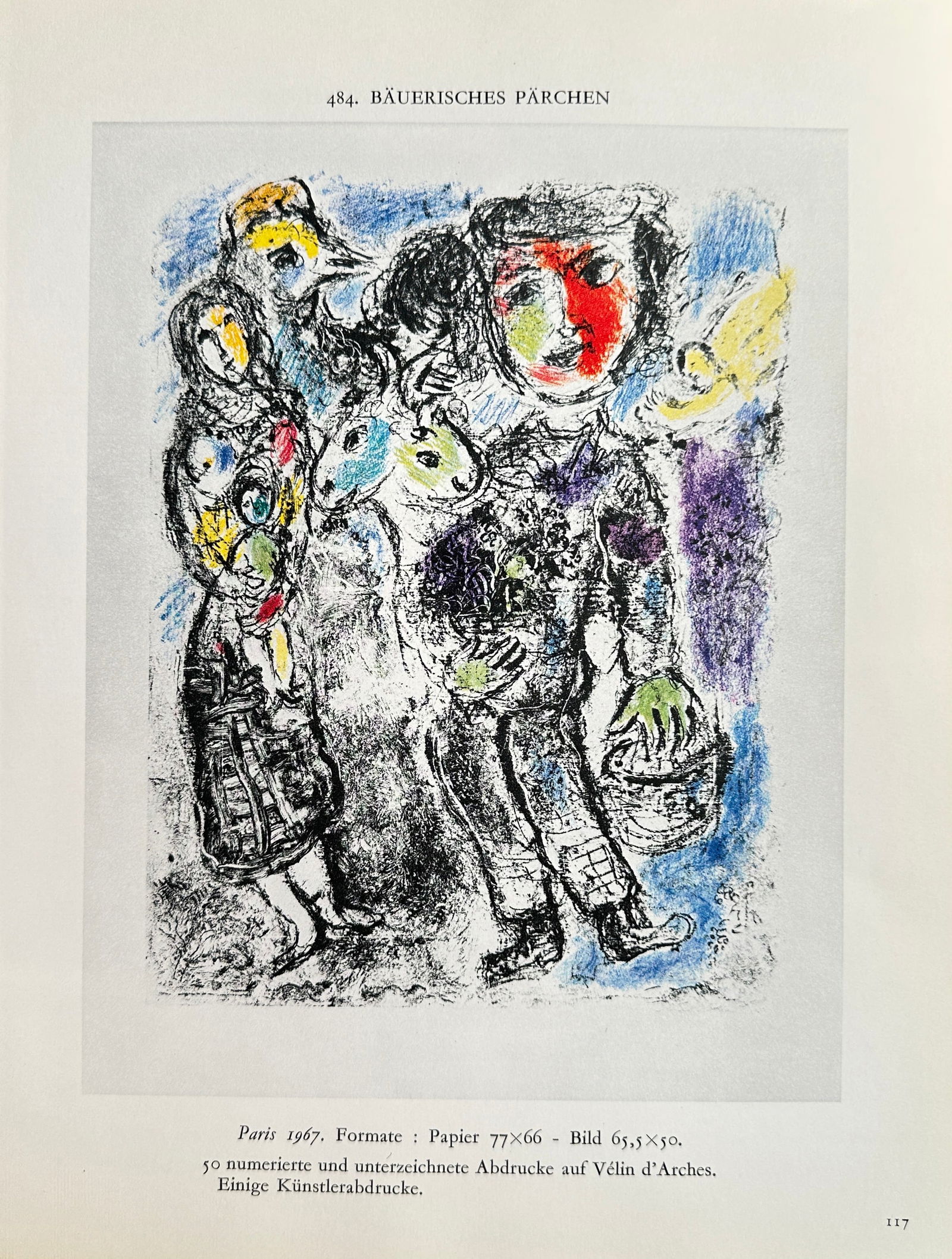 Marc Chagall (1887–1985), after – Peasant Couple – Offset print (20th Century) (1 of 2)