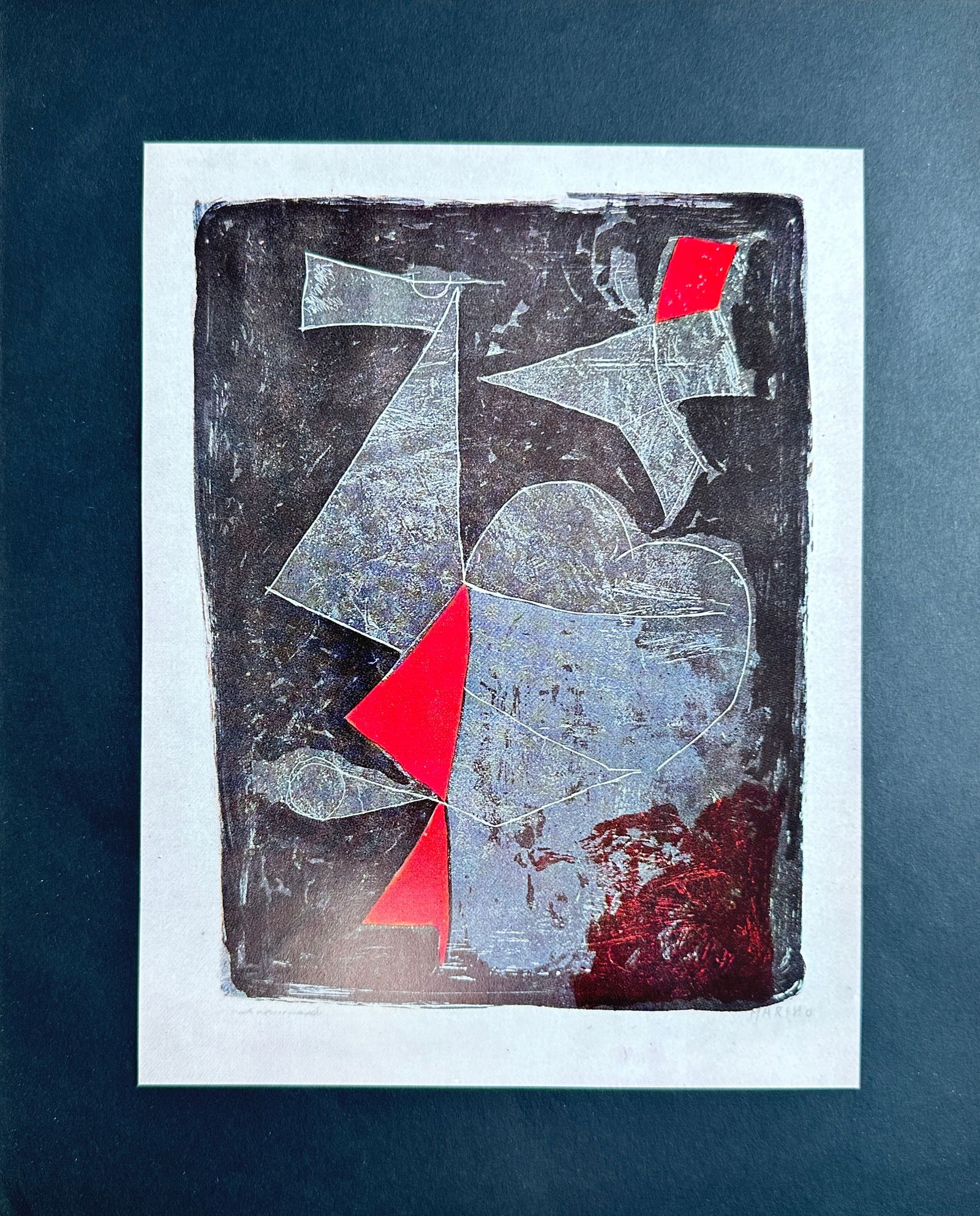 Marino Marini (1901–1980), after – Abstract Figure in Black, Gray, and Red – Offset print (1 of 2)