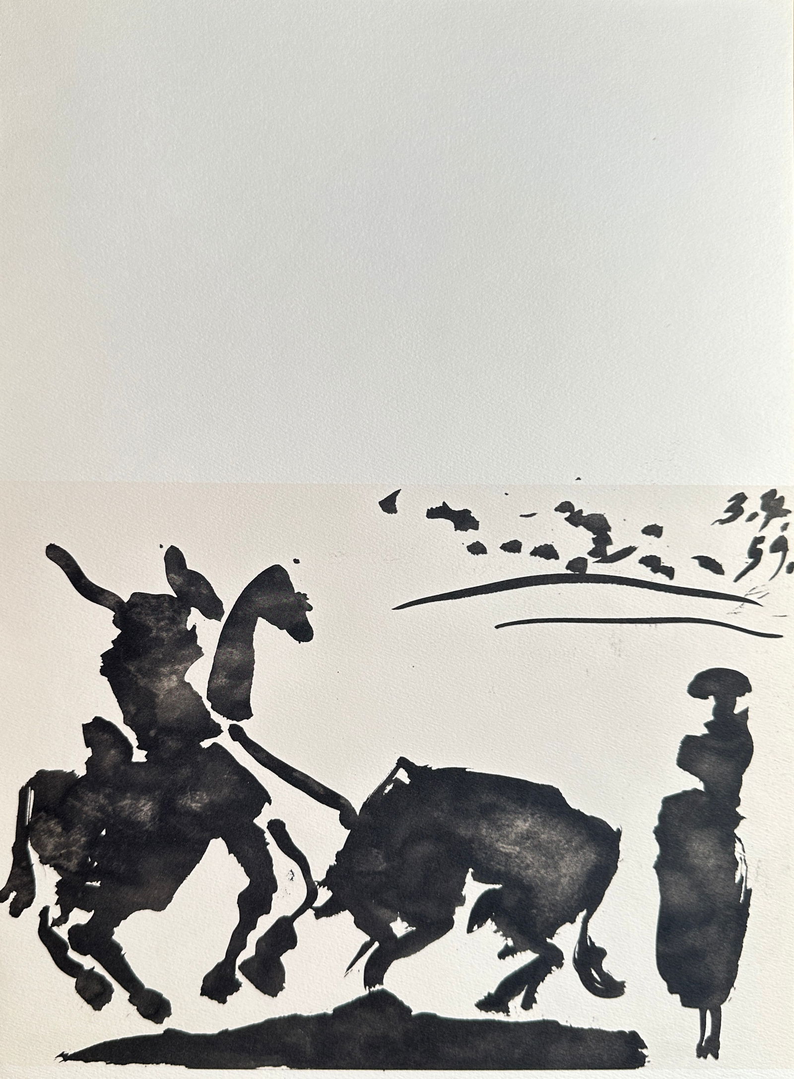 Pablo Picasso (1881–1973), after – Bullfighting Scene (Picador, Bull, and Matador) – Offset (1 of 2)