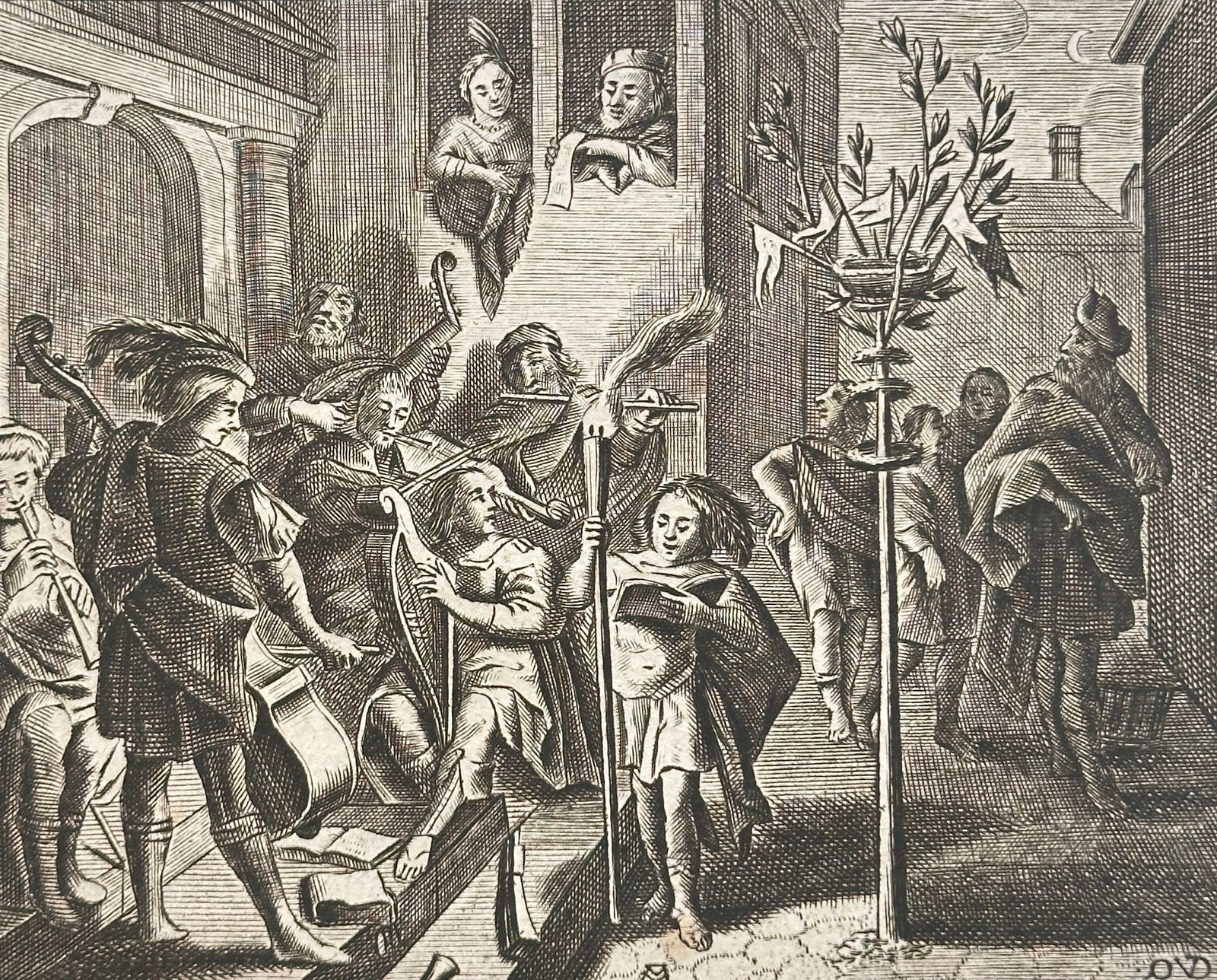 Jacob Cats (1577–1660) – The Music Lesson and The Virtuous Maid – Engraving (Circa 1655) (1 of 3)