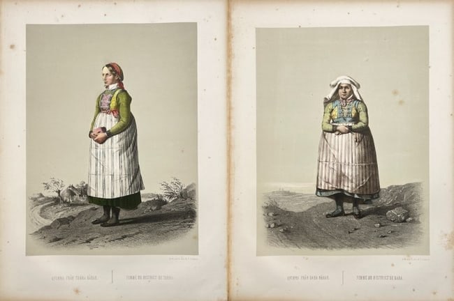 Otto Henrik Wallgren – Set of 2 Prints: Woman from Torna District and Woman – Lithography (1 of 3)