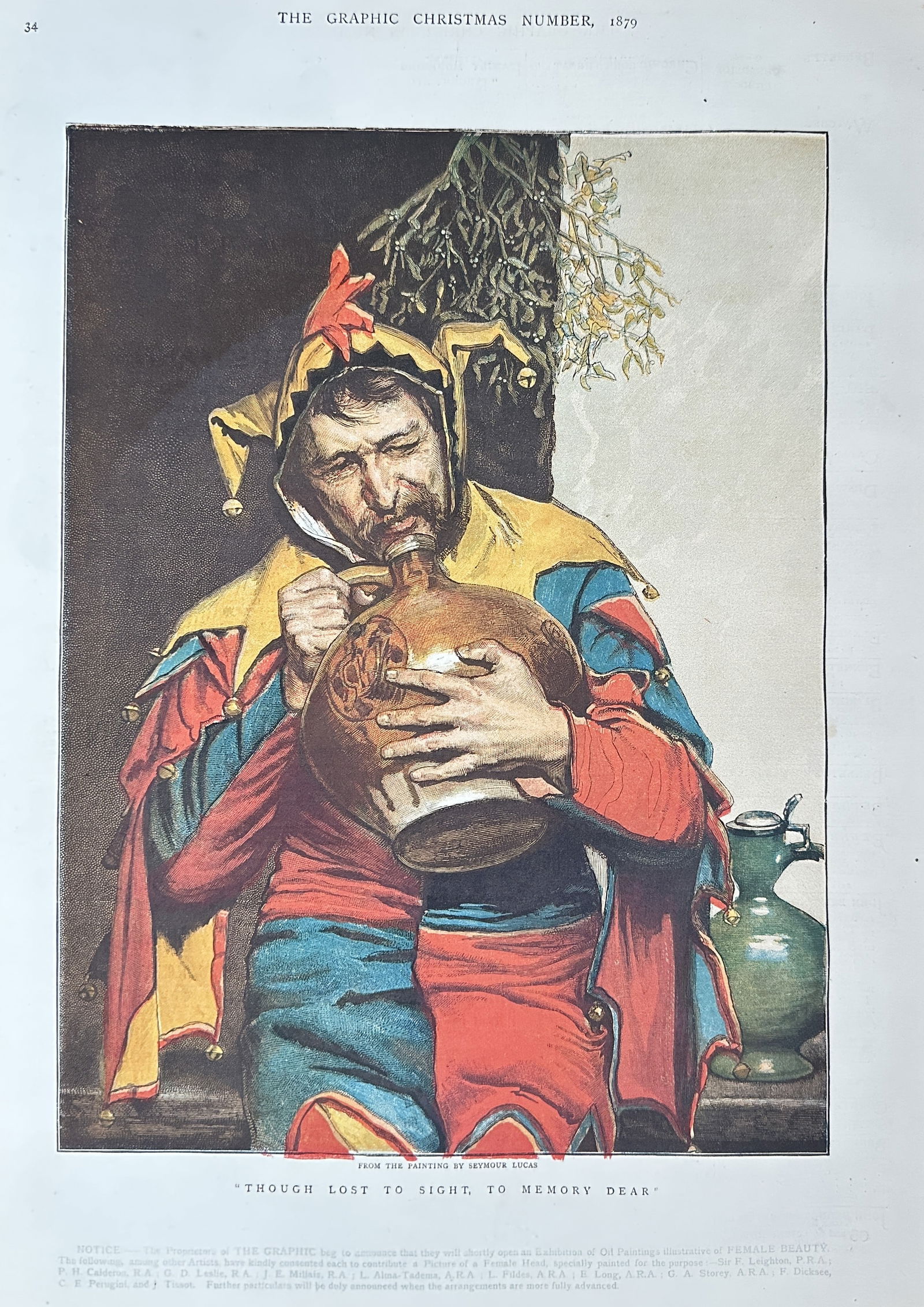 The Graphic – Though Lost to Sight, to Memory Dear – Chromolithograph (1879) (1 of 2)