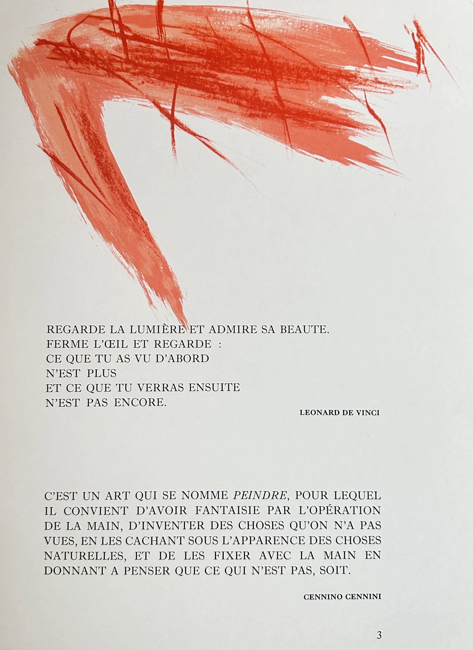 Jean Bazaine (1904–2001), after – Introduction Page with Quotes from Da Vinci and Cennini (1 of 2)