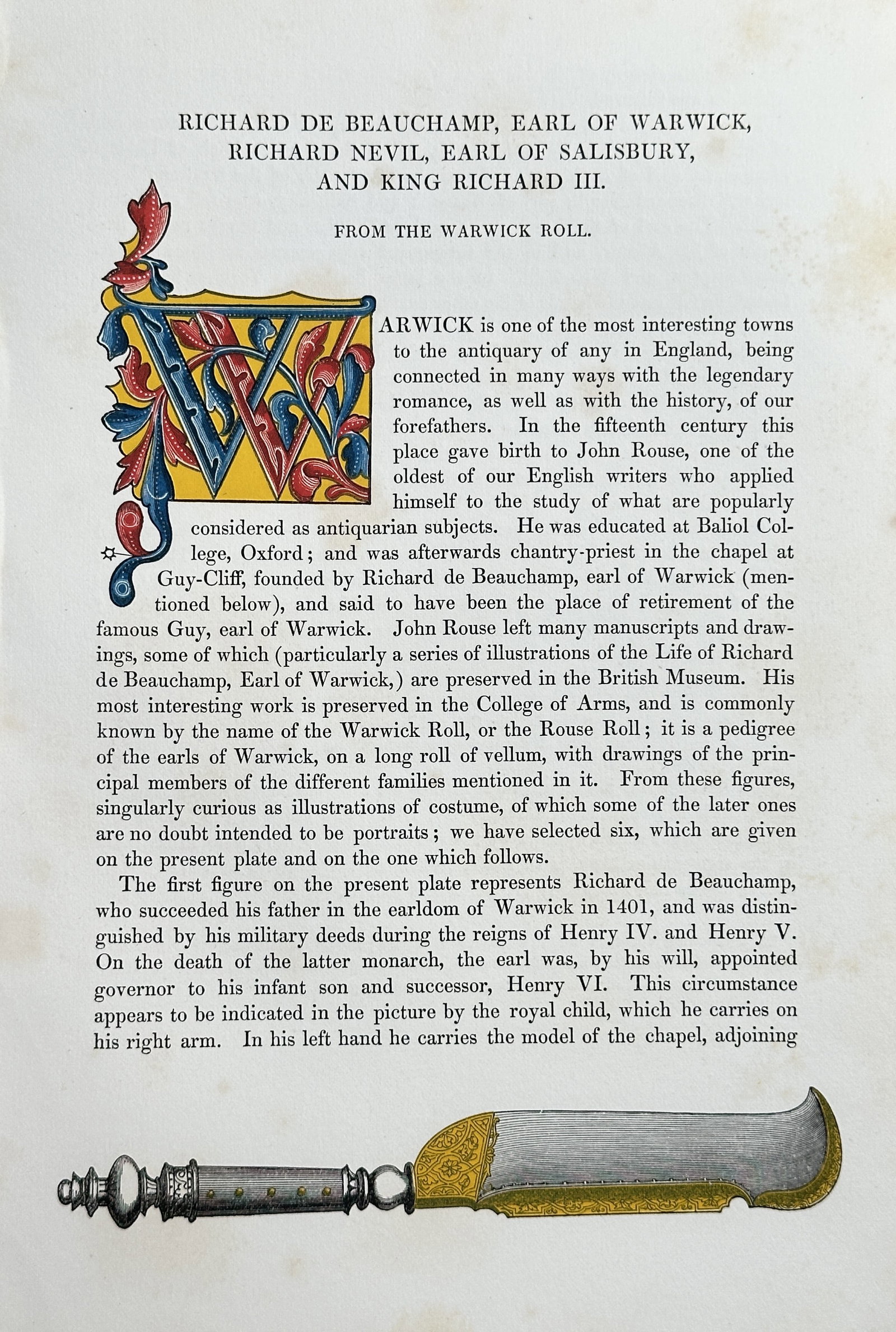 Henry Shaw – The Earls of Warwick and King Richard III (from the Warwick Roll) (1 of 2)