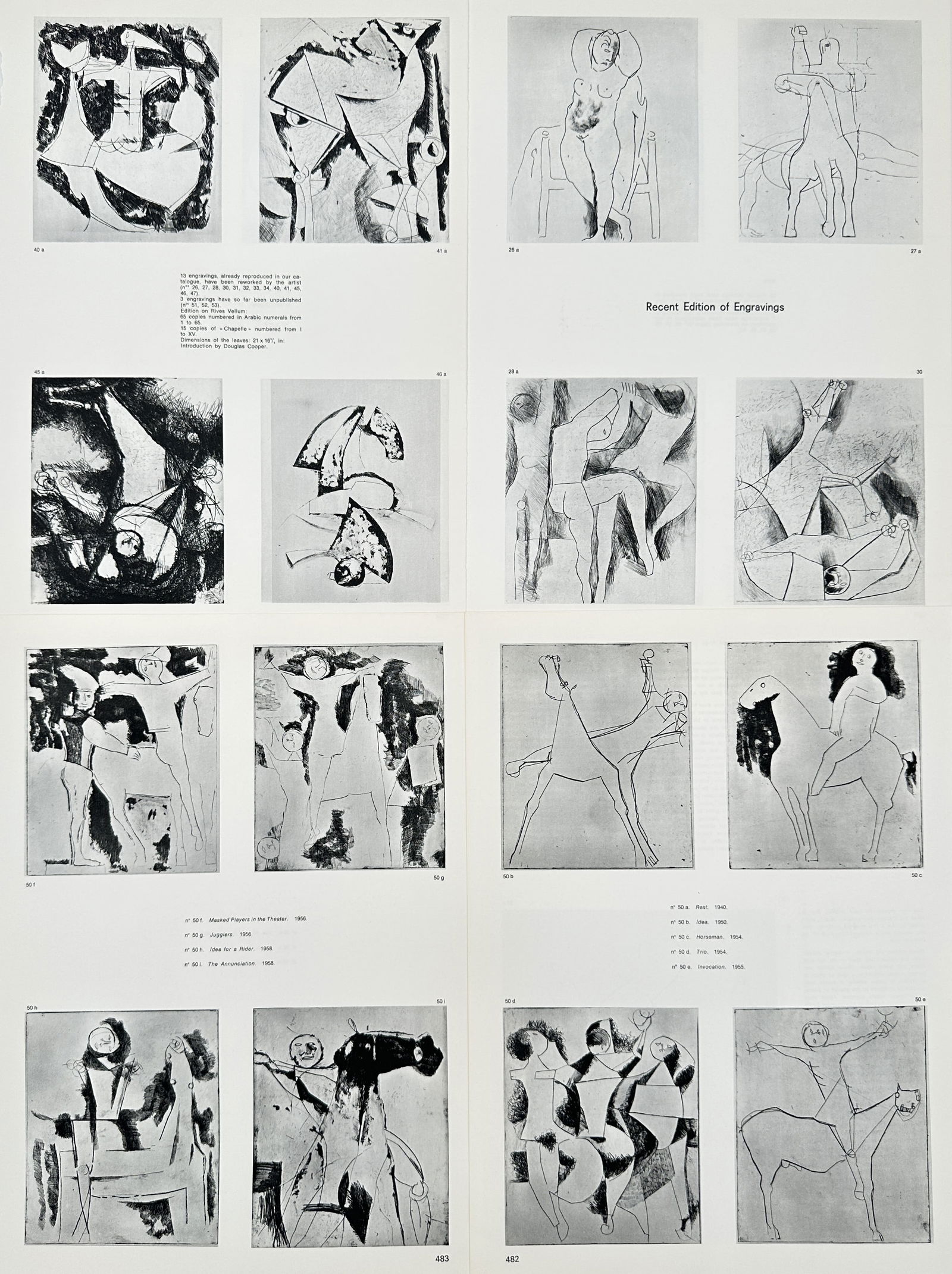 Marino Marini, after – Detailed Page: Recent Edition of Engravings–Offset print (20th Century) (1 of 3)