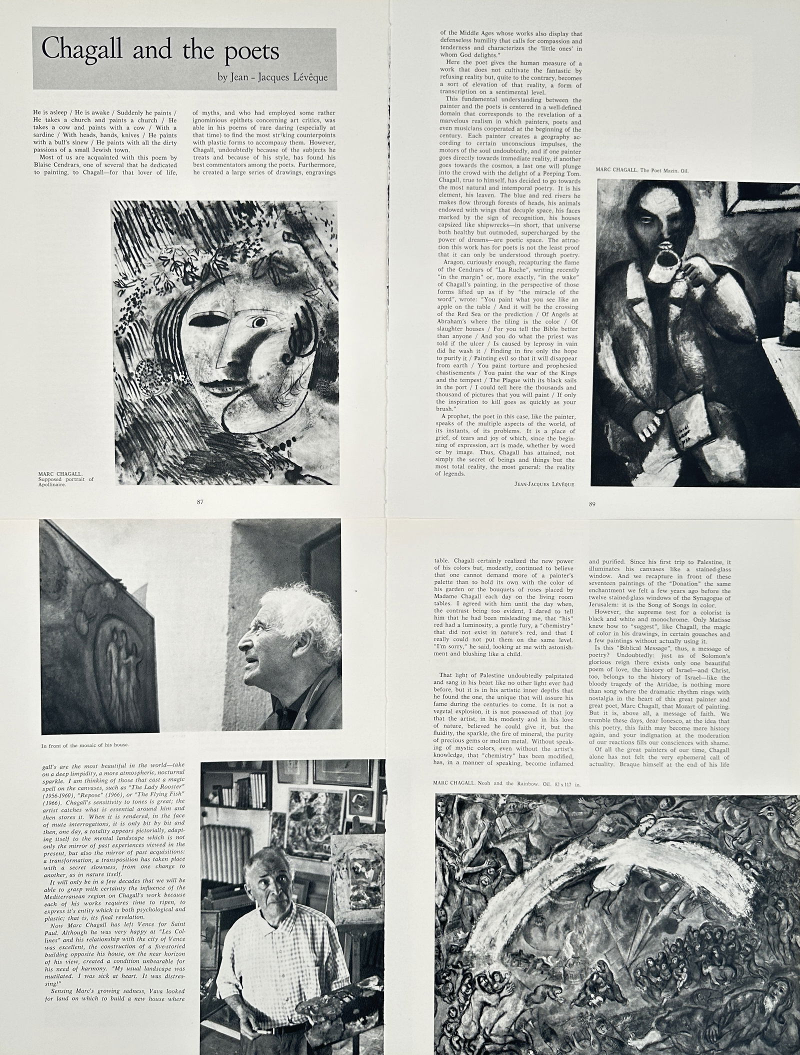 Marc Chagall, after – Catalog Page: Chagall and the Poets – Offset print (20th Century) (1 of 3)
