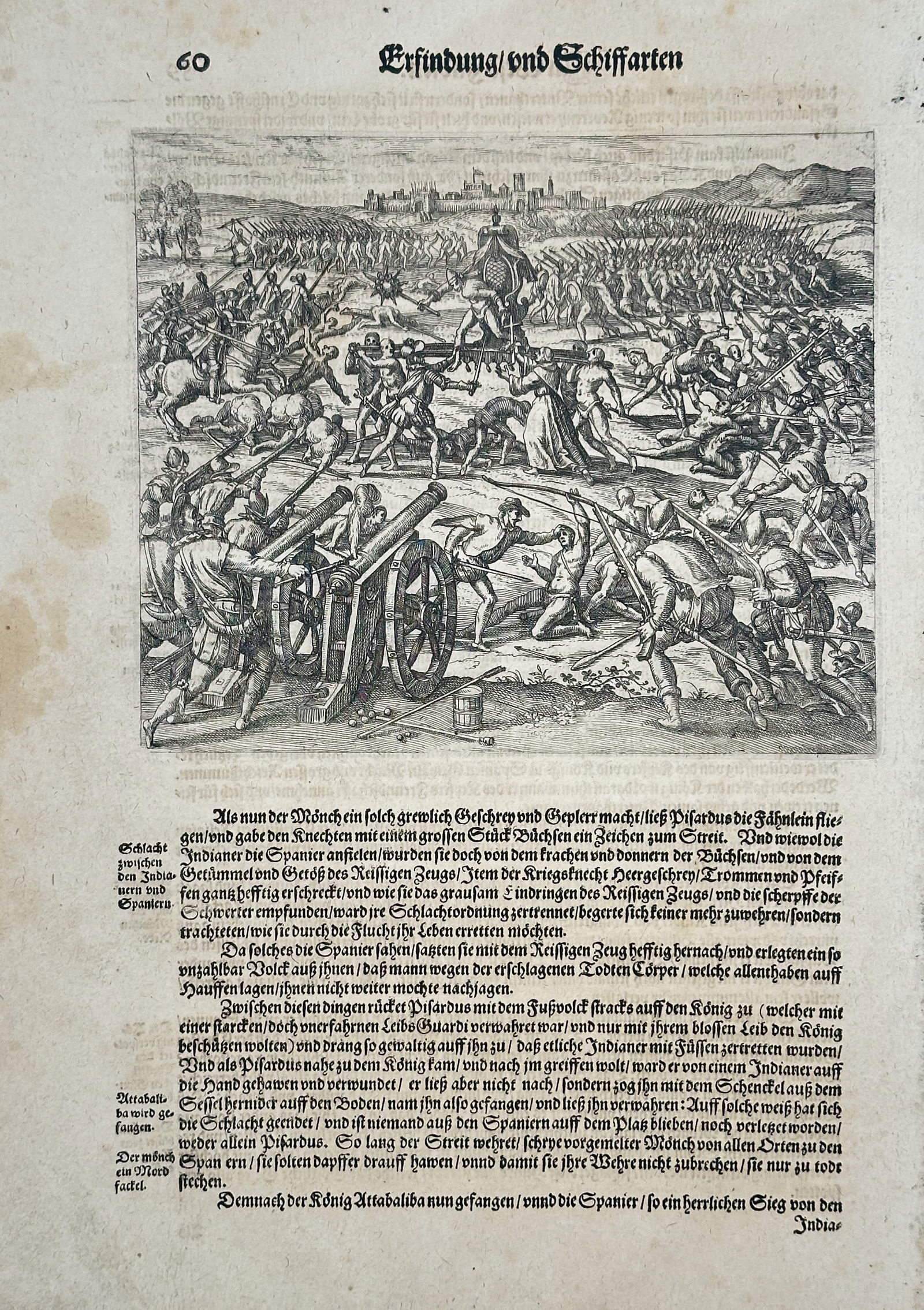 Theodore de Bry – Battle and Skirmish (Belagerung und Schlacht) – Engraving (Circa 1590–1620) (1 of 2)