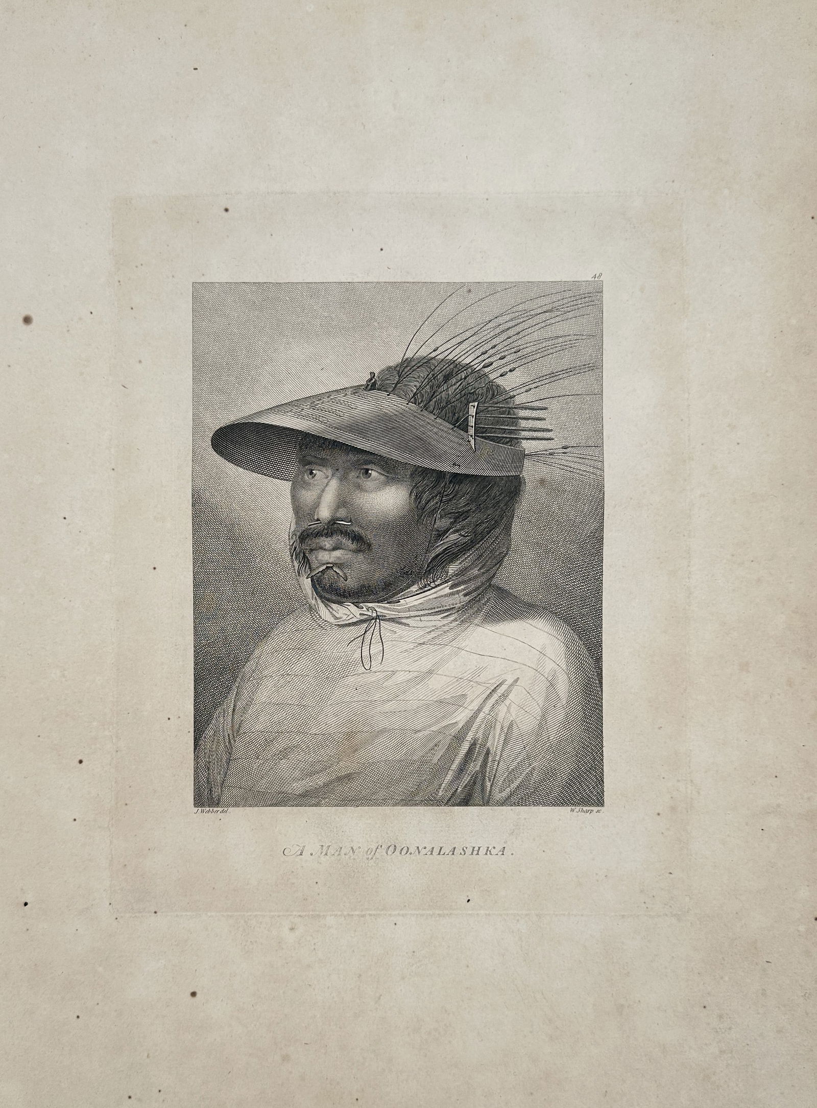 John Webber – A Man of Oonalashka – Large folio (1784) (1 of 2)