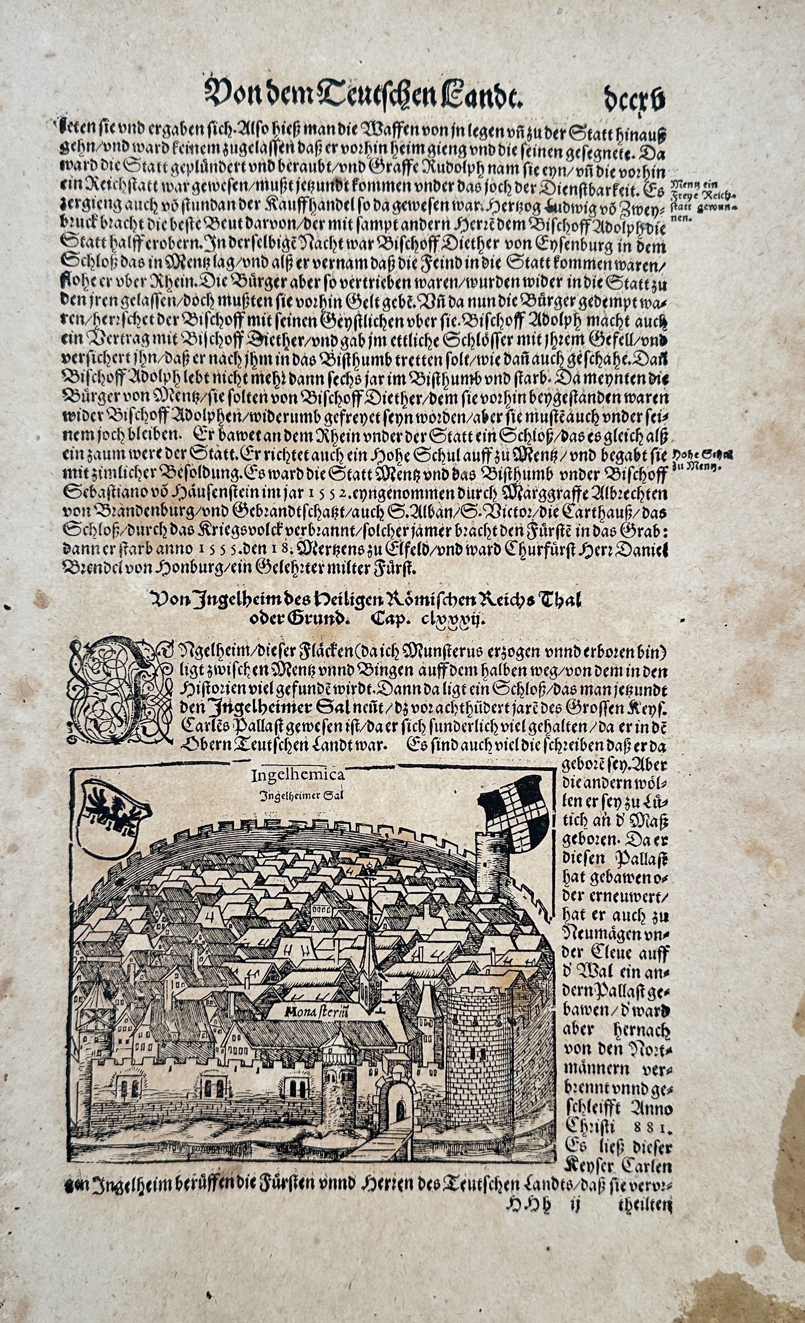 Sebastian Münster – On the German Lands – Woodcut and Letterpress (Circa 1550–1578) (1 of 2)