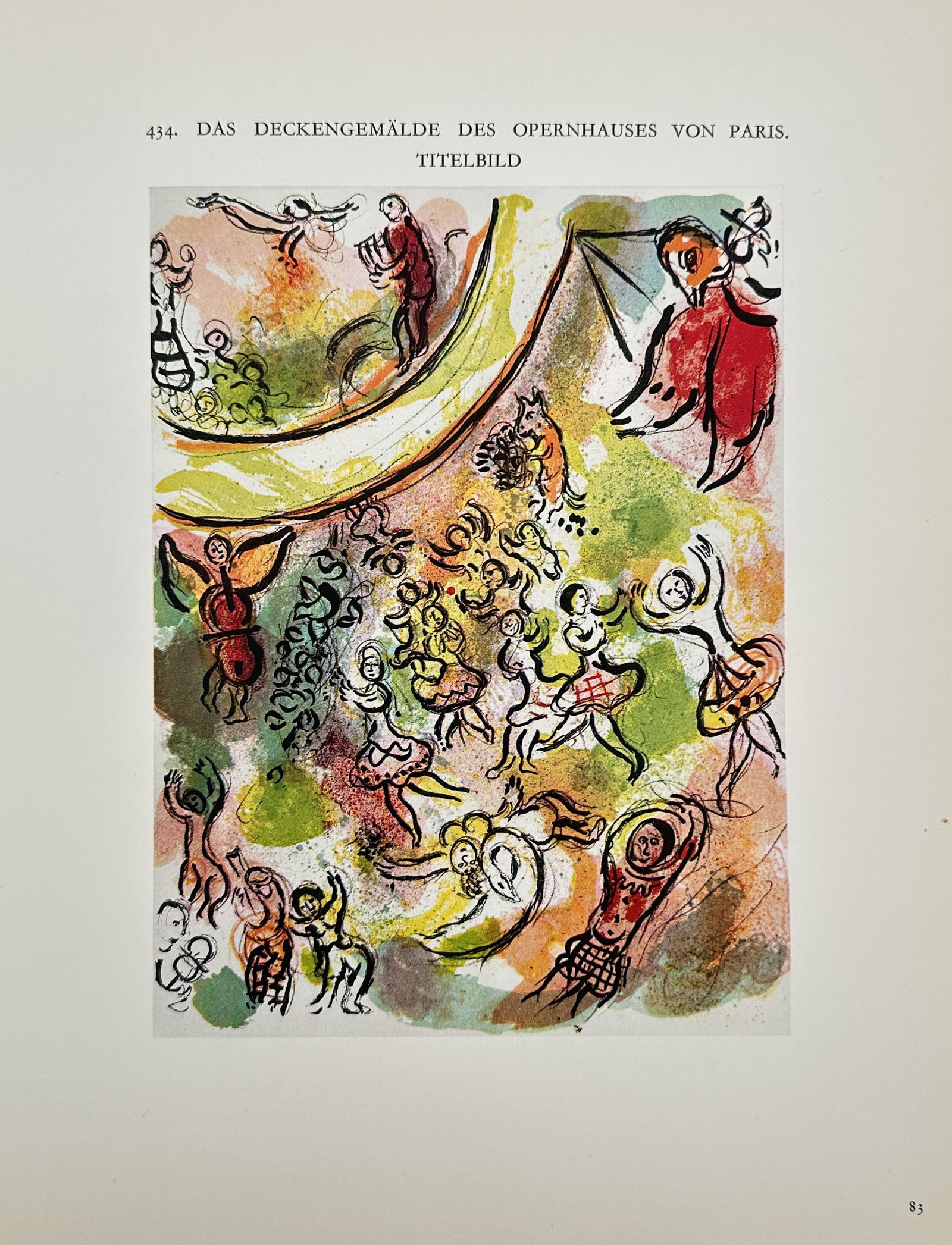 Marc Chagall, after – The Ceiling of the Paris Opera House (Title Page) – Offset print (20th (1 of 3)