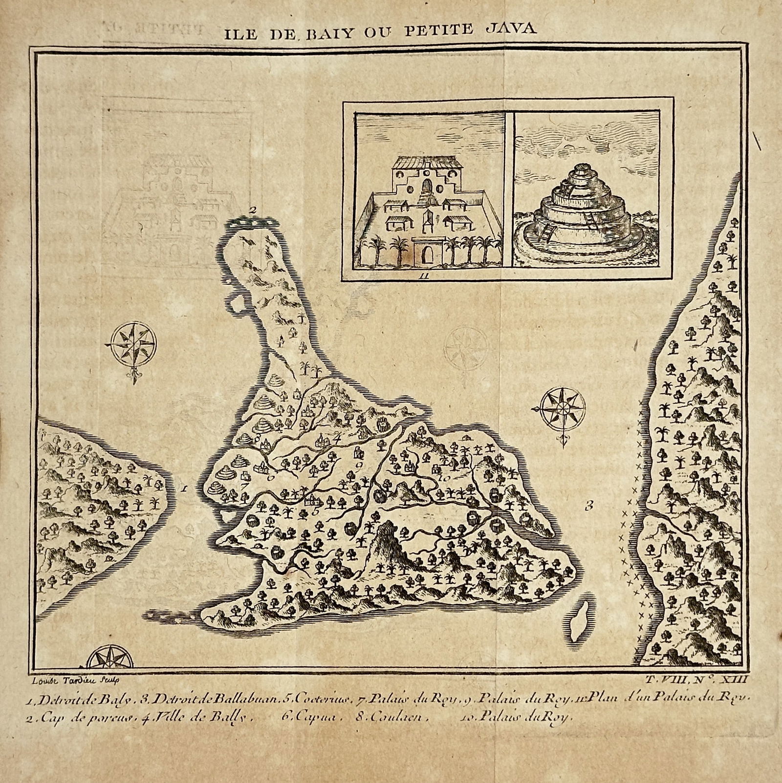 Jacob van der Schley – Island of Bali or Little Java – Engraving (Circa 1750–1770) (1 of 2)