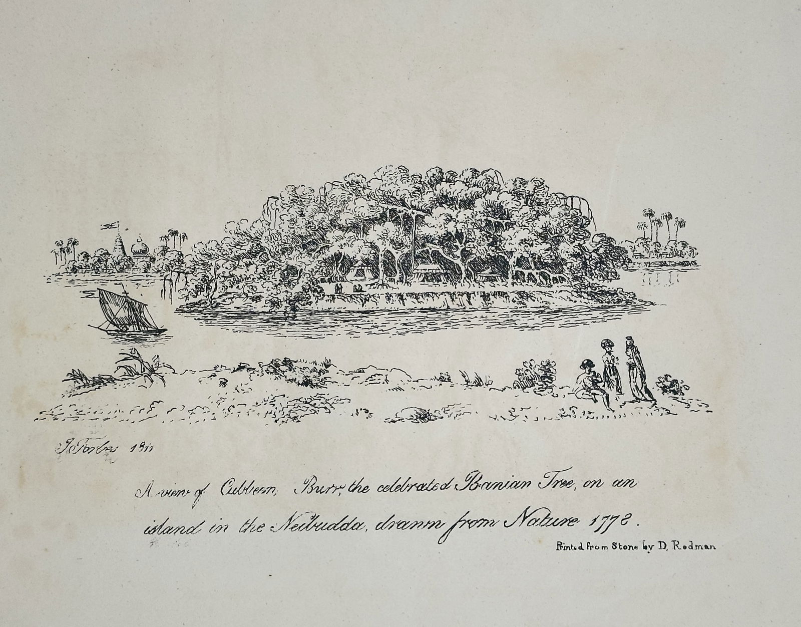 James Forbes – A View of Cubbeer Burr, the celebrated Banyan Tree – Lithograph (1811) (1 of 3)
