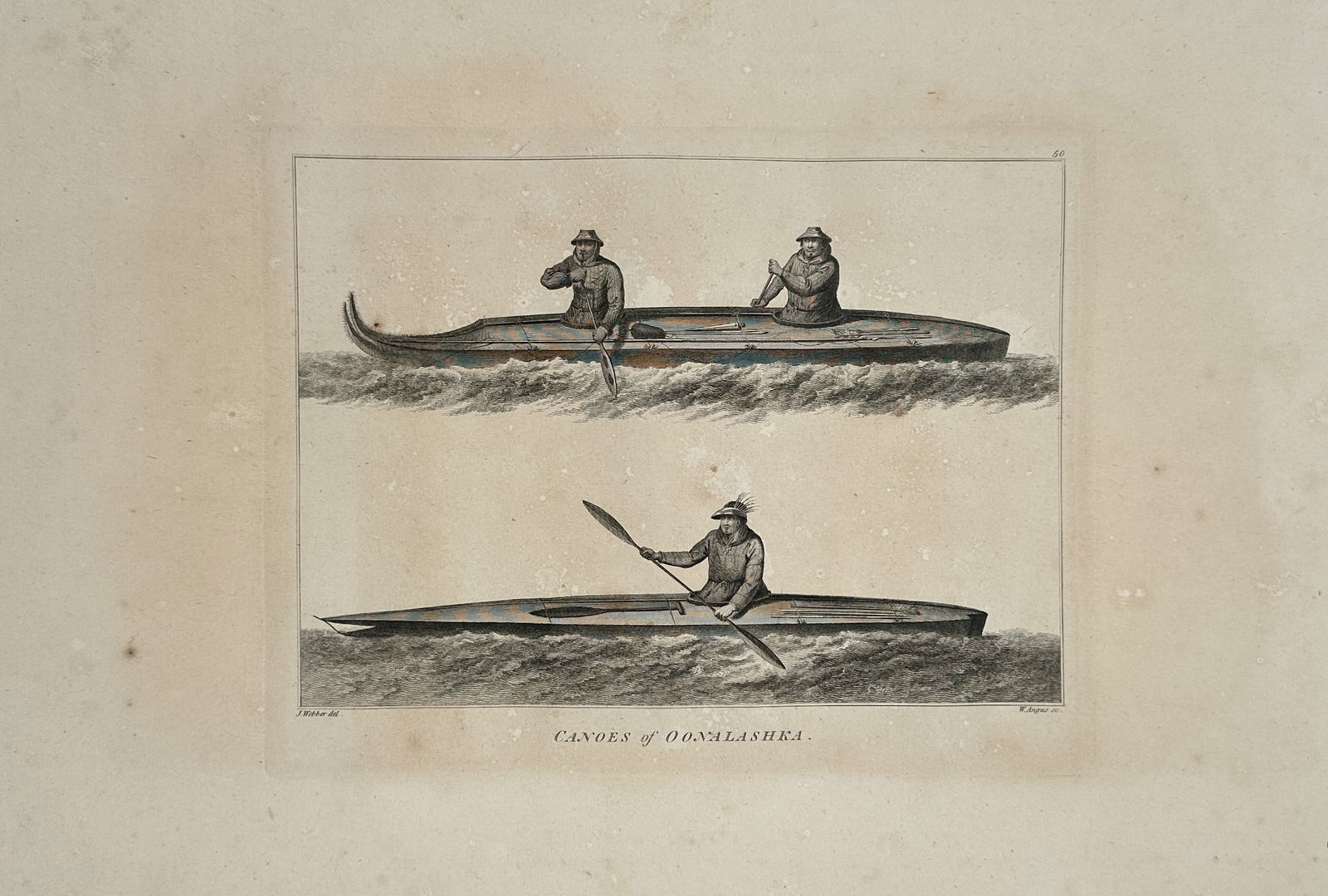 John Webber – Canoes of Oonalashka – Large Folio (1784) (1 of 2)