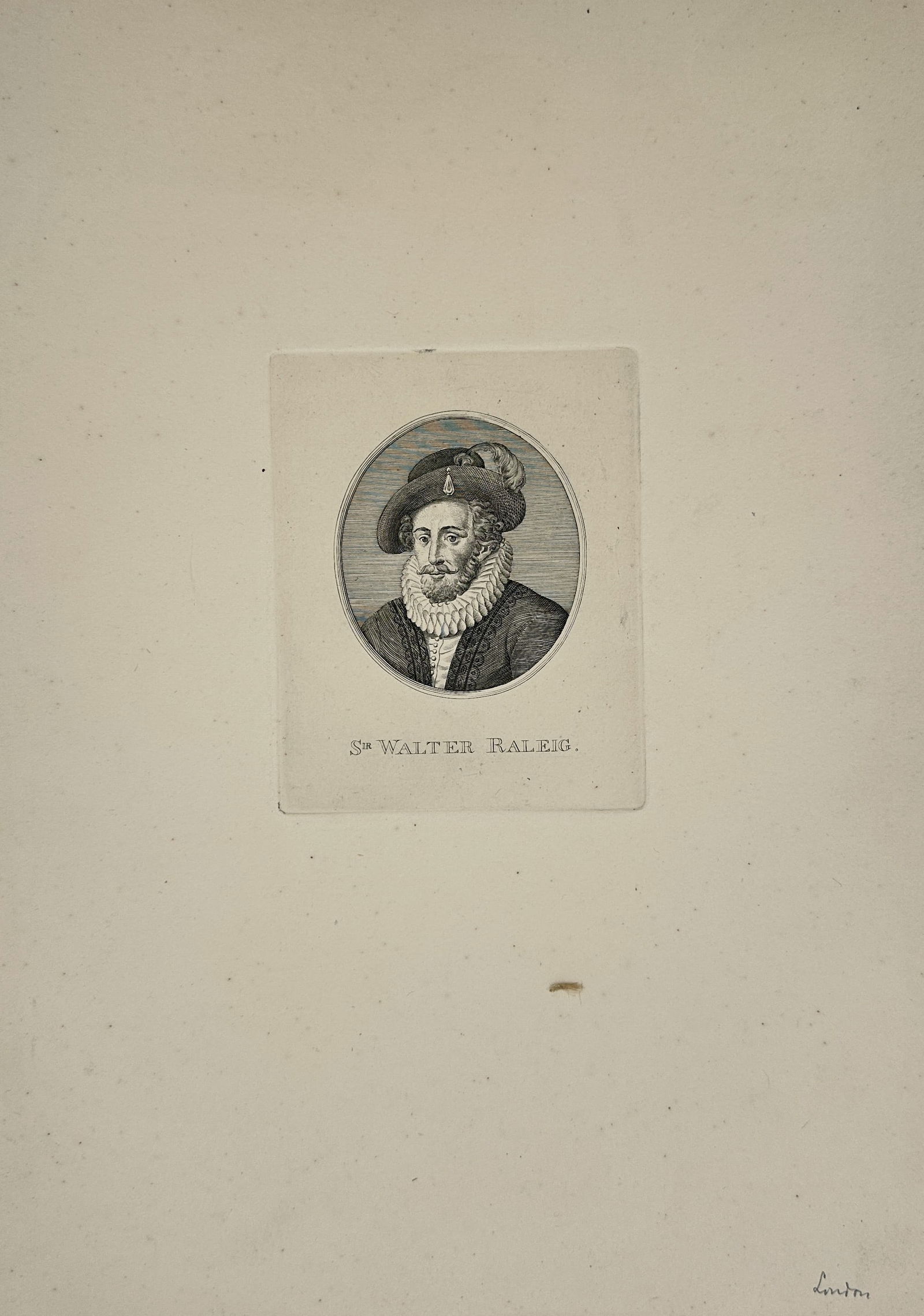 Unknown Artist, after – Sir Walter Ralegh – Engraving (Circa 1780) (1 of 2)