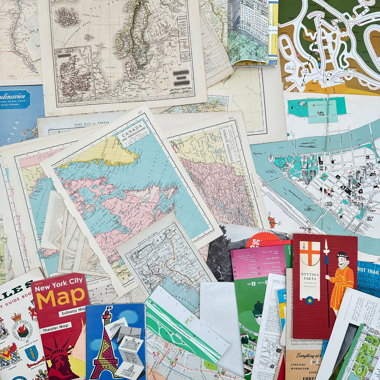 Various Artists – Lot of 60: Assorted Topographical Maps and Tourist Ephemera including (1 of 1)