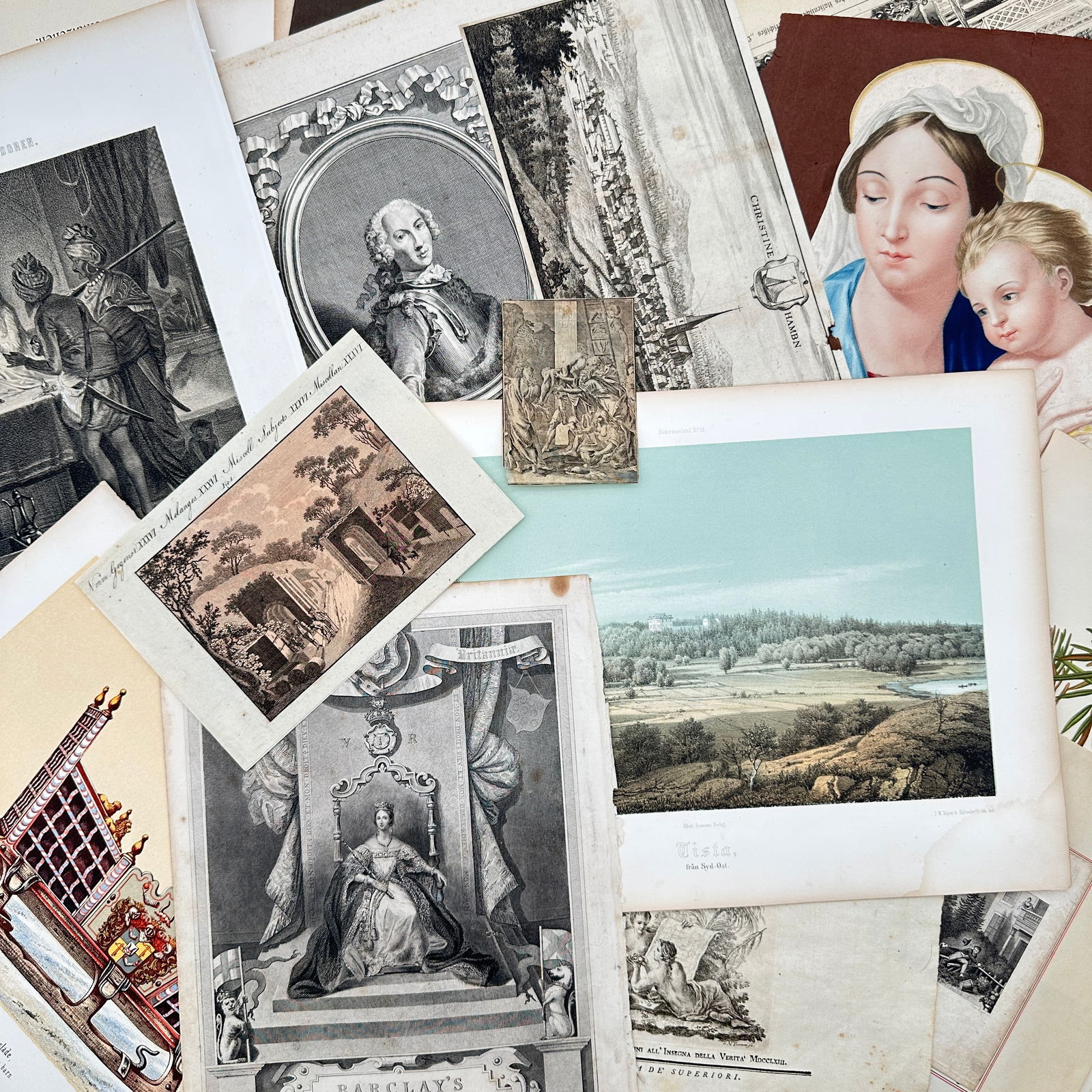 Various Artists – Lot of 80: Assorted European Topographical and Historical Prints (17th–19th (1 of 5)