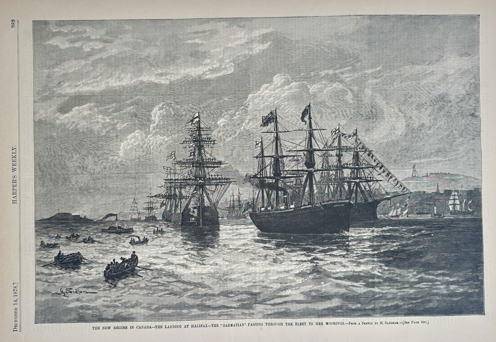 Thomas Nast – The Iron Horse is Coming – Wood engraving (1878) (1 of 2)