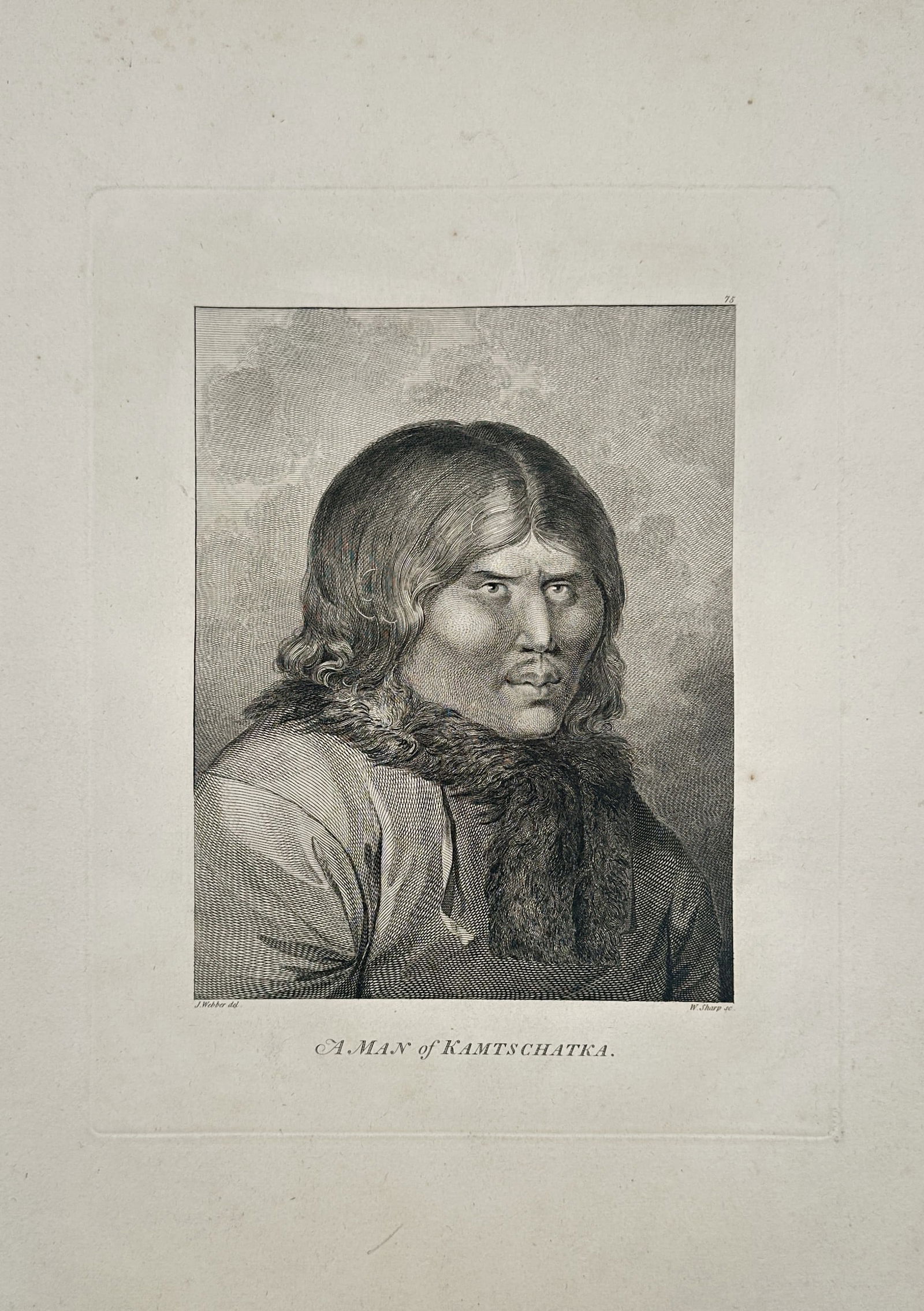 John Webber (1751–1793) – A Man of Kamtschatka – Large Folio (1784) (1 of 2)