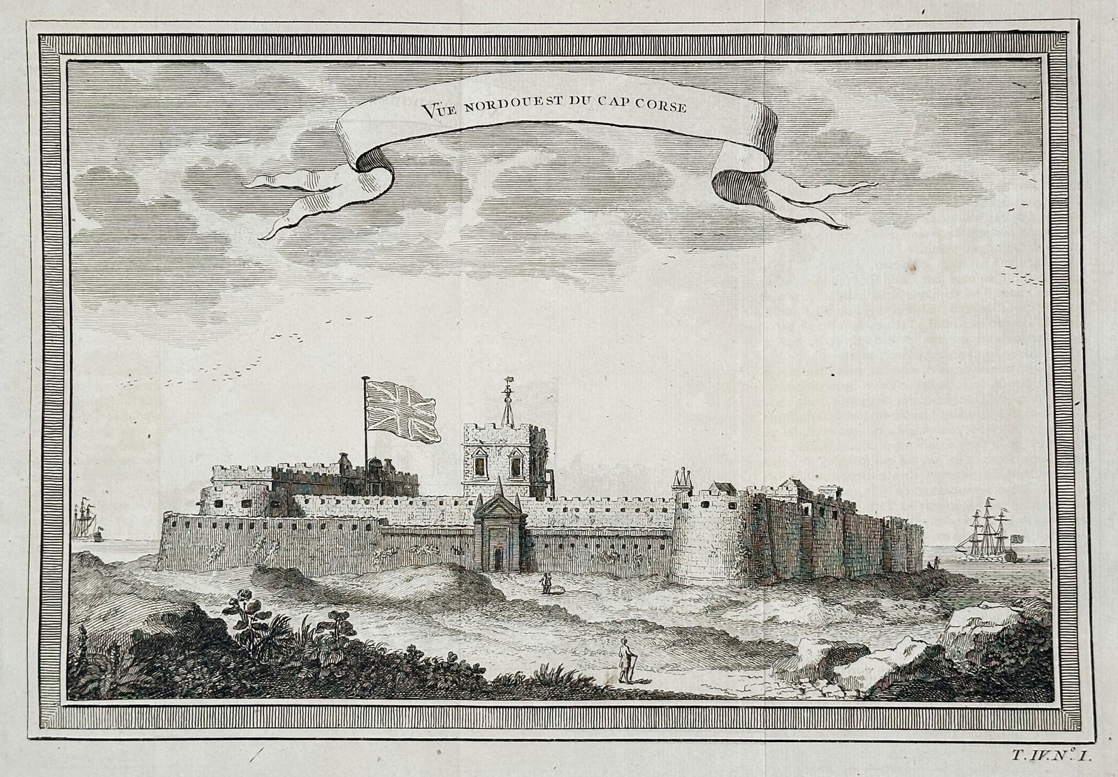 Antoine-François Prévost – North-West View of Cape Corse (Cape Coast Castle) – Copper (1 of 2)