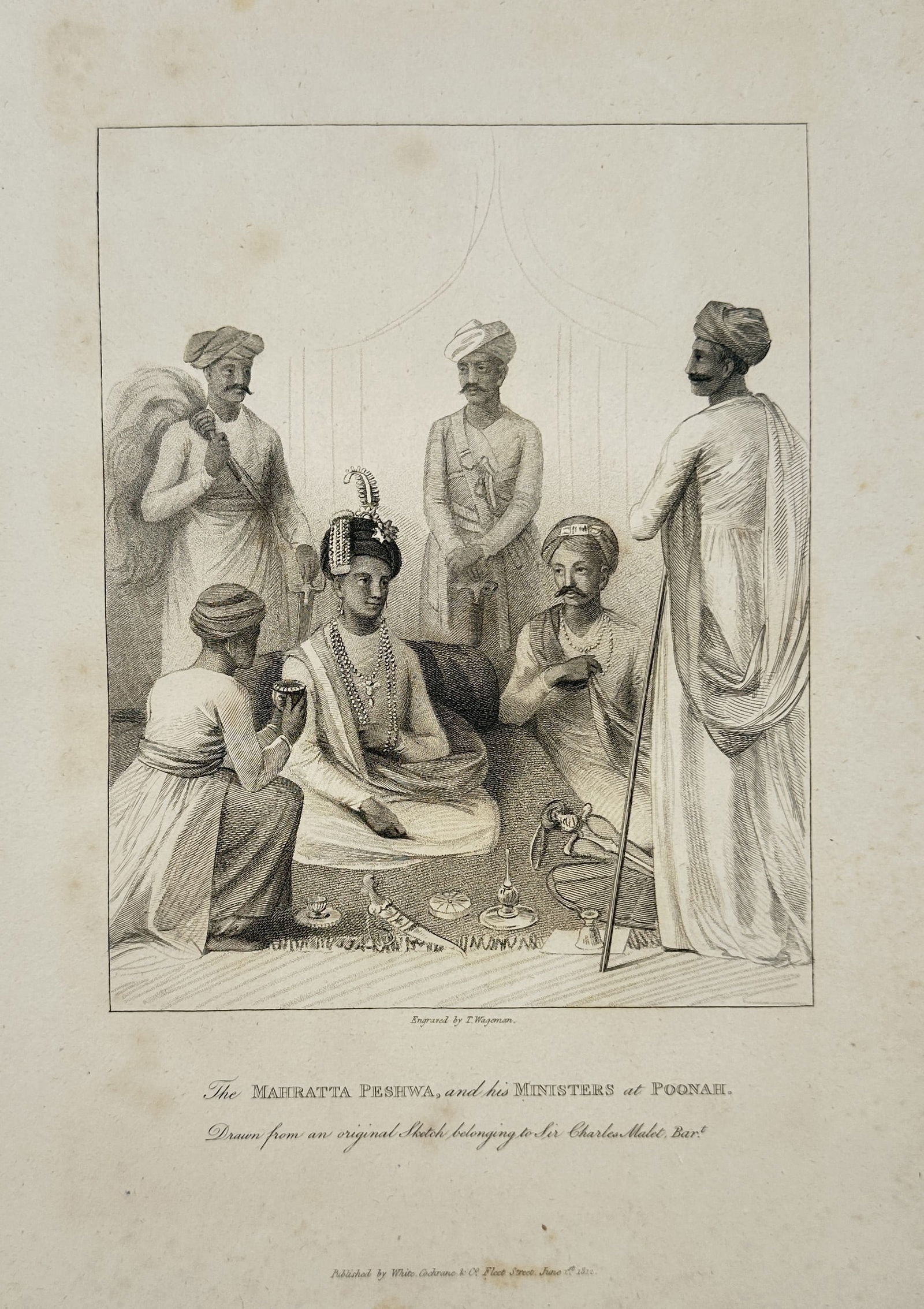 James Forbes – The Maratha Peshwa and His Ministers at Poona – Large Folio (1807) (1 of 2)