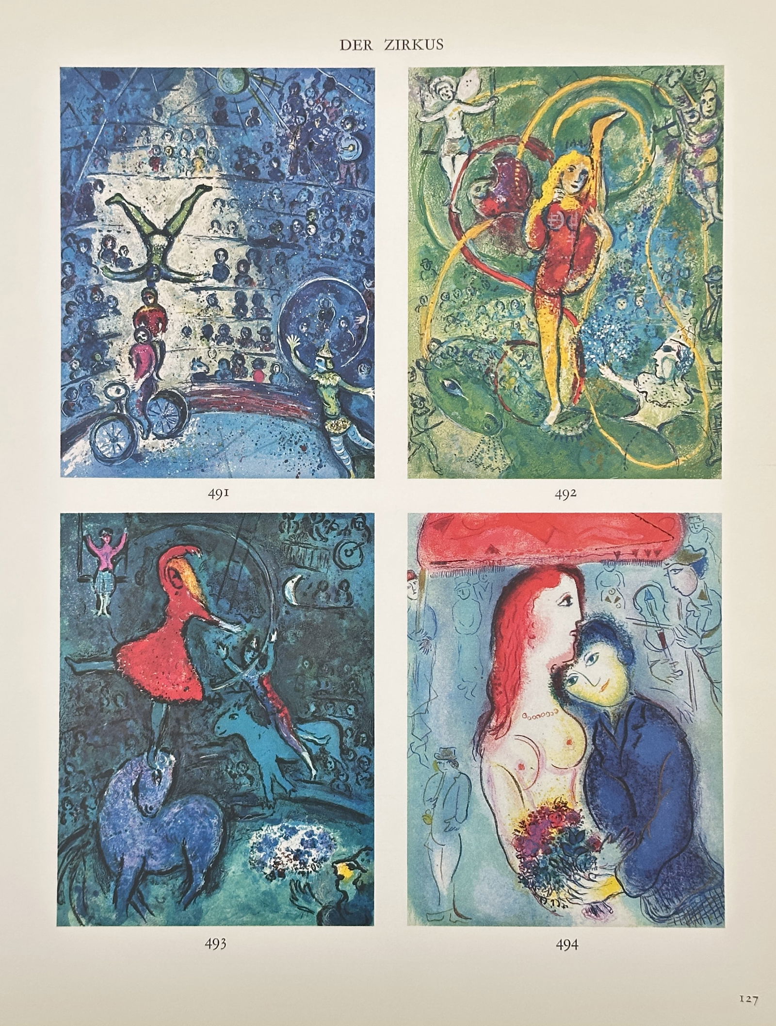 Marc Chagall, after – Circus Scenes – Offset print (20th Century) (1 of 2)