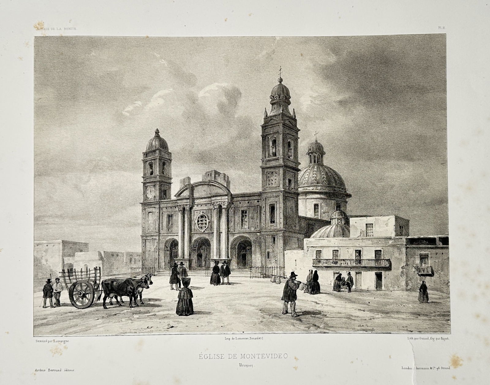 Barthélémy Lauvergne (1805–1877) – Church of Mogador – Engraving (c. 1845) (1 of 2)