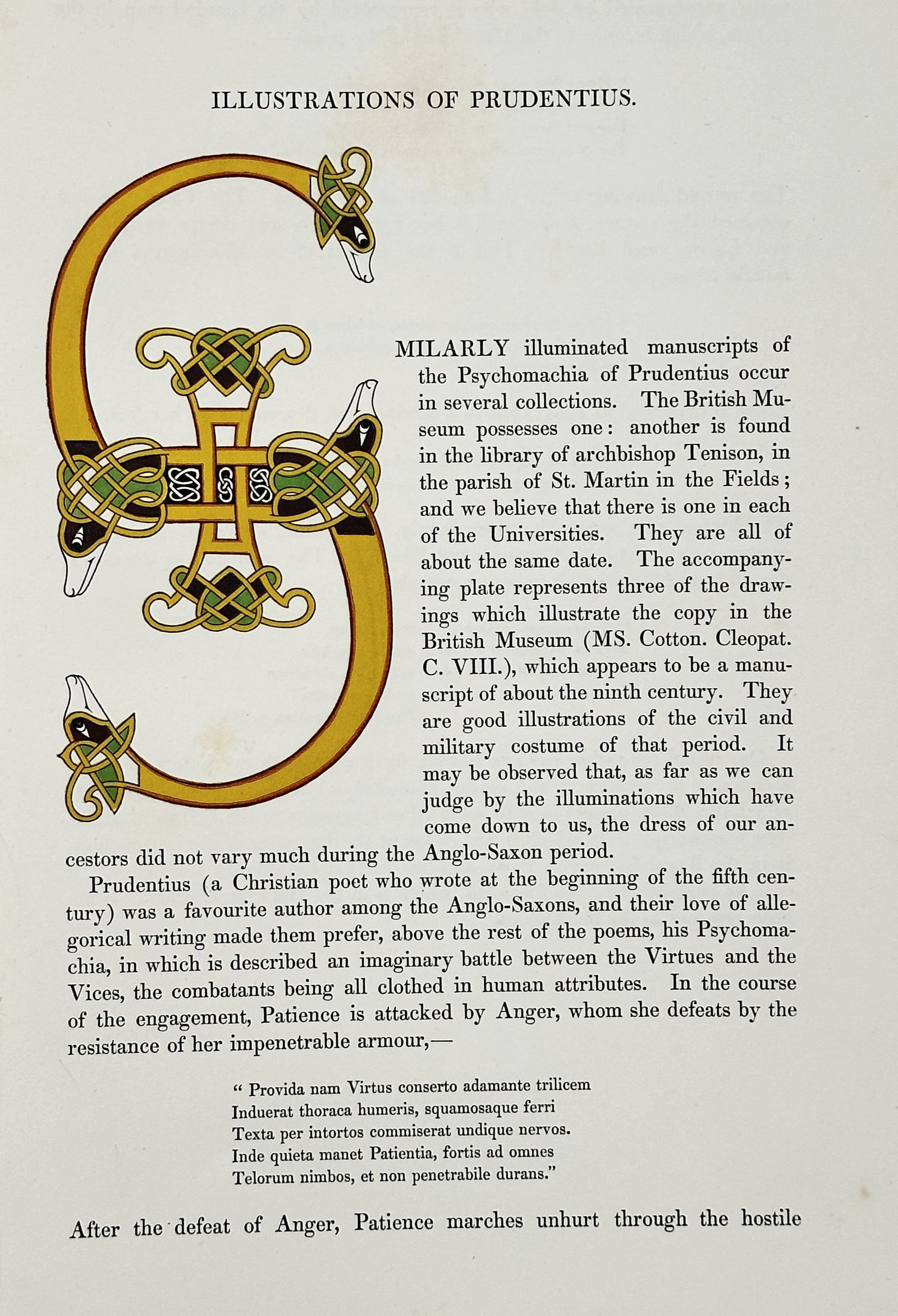 Henry Shaw – Illustrations of Prudentius – Chromolithograph (circa 1843) (1 of 2)