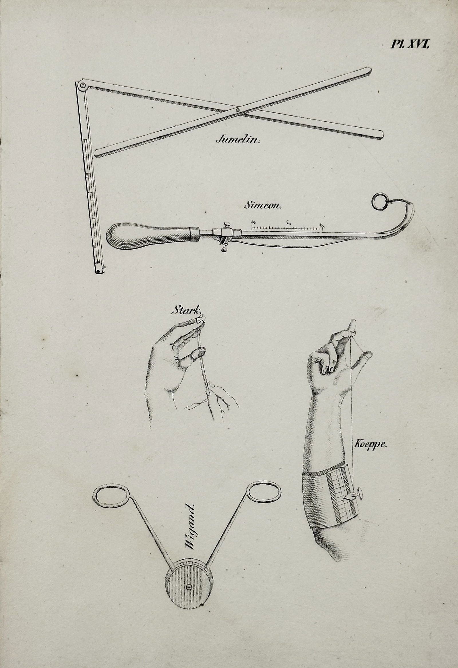Denis Diderot (1713–1784) – Surgical and Medical Instruments (Plate XVI) – Engraving (c. 1770) (1 of 2)