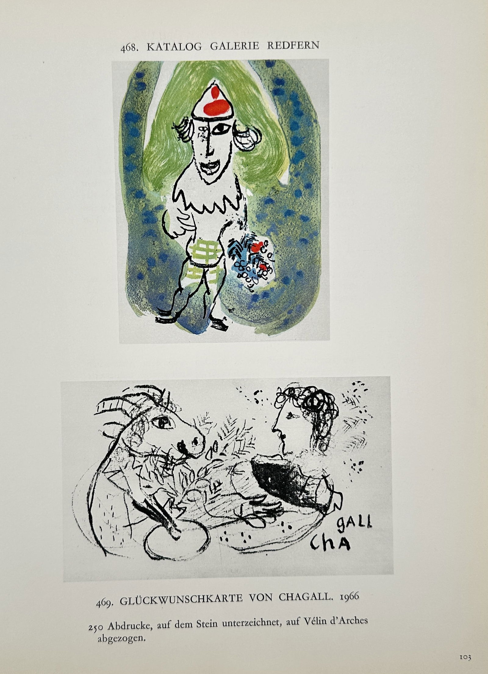 Marc Chagall (1887–1985), after – Catalog Redfern Gallery – Offset print (1966) (1 of 2)