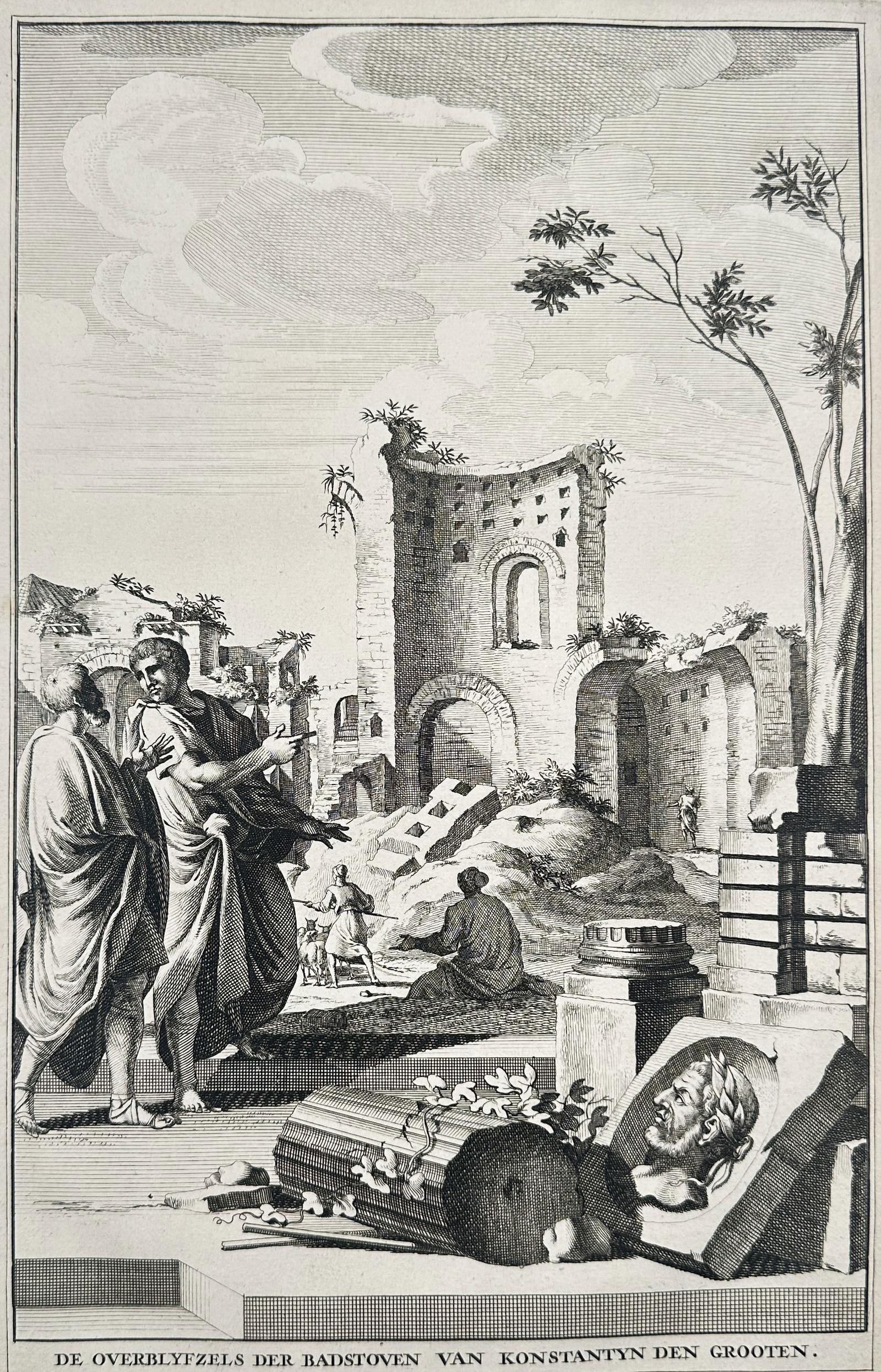 Jan Goeree (1670–1731) – The Remains of the Baths of Constantine the Great, Rome (1 of 2)