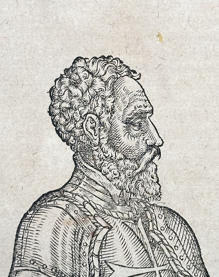 Sebastian Münster (1488–1552) – Description of the Island of Ischia with Portrait of an Italian (1 of 3)