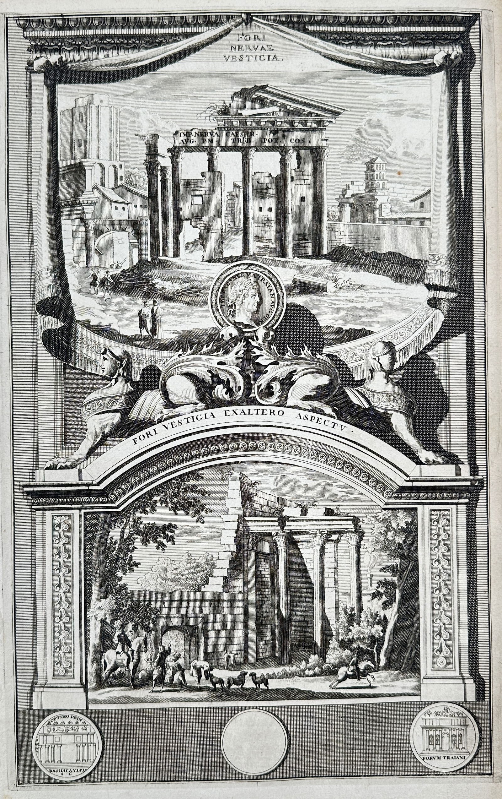 Jan Goeree (1670–1731) – Vestiges of the Roman Forum – Engraving (1705–1710) (1 of 2)