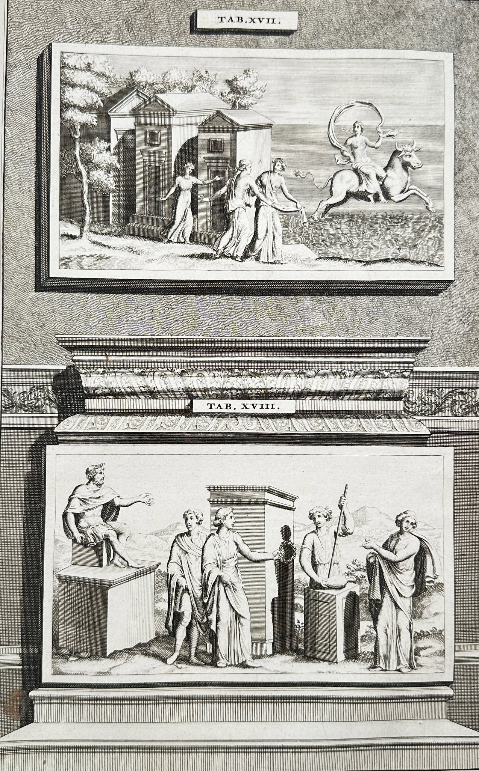 Jan Goeree (1670–1731) – Representations of Ancient Reliefs – Engraving (circa 1705–1710) (1 of 2)