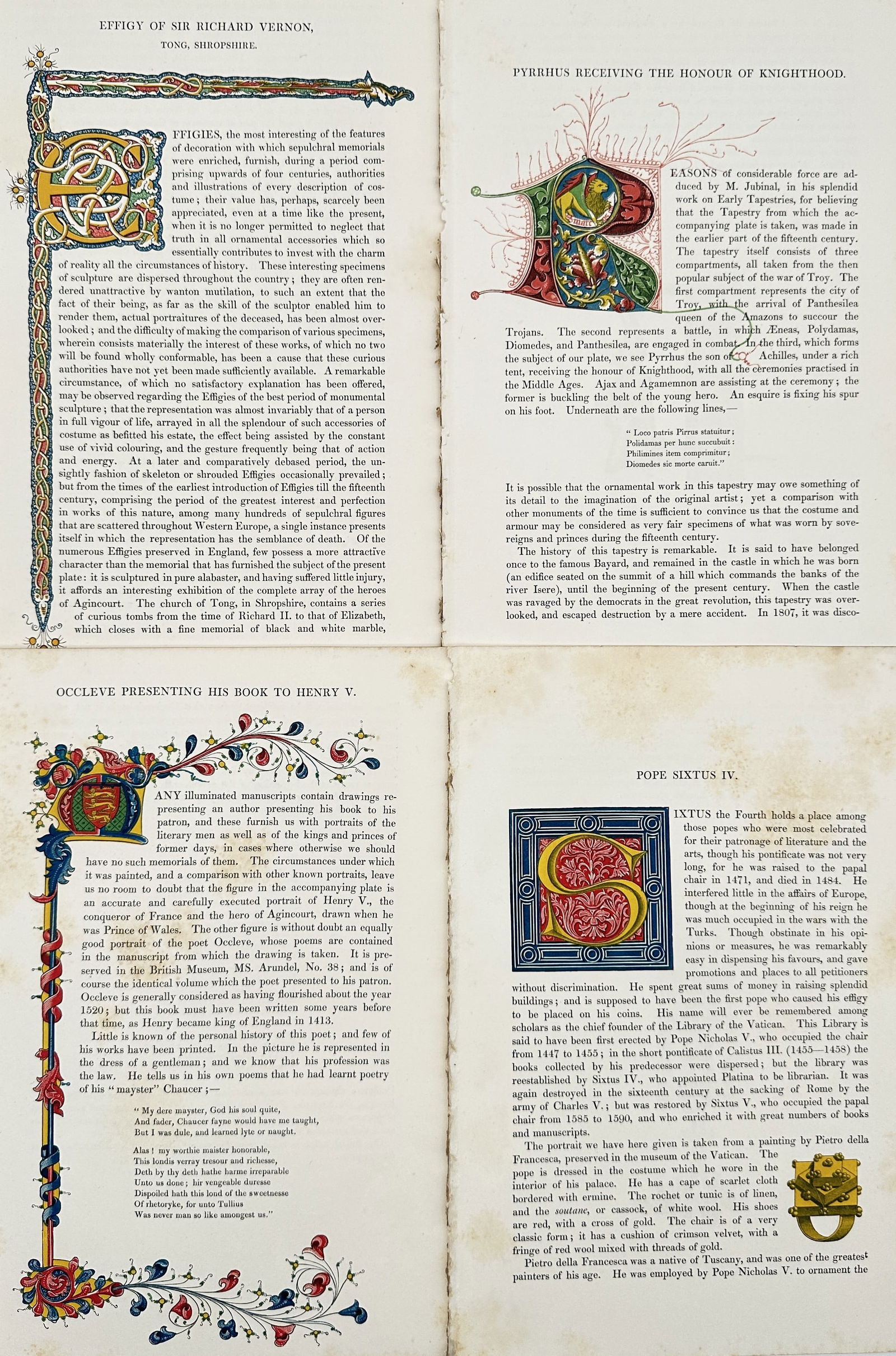 Henry Shaw (1800–1873) – Set of 4: Dresses and Decorations of the Middle Ages (1 of 3)