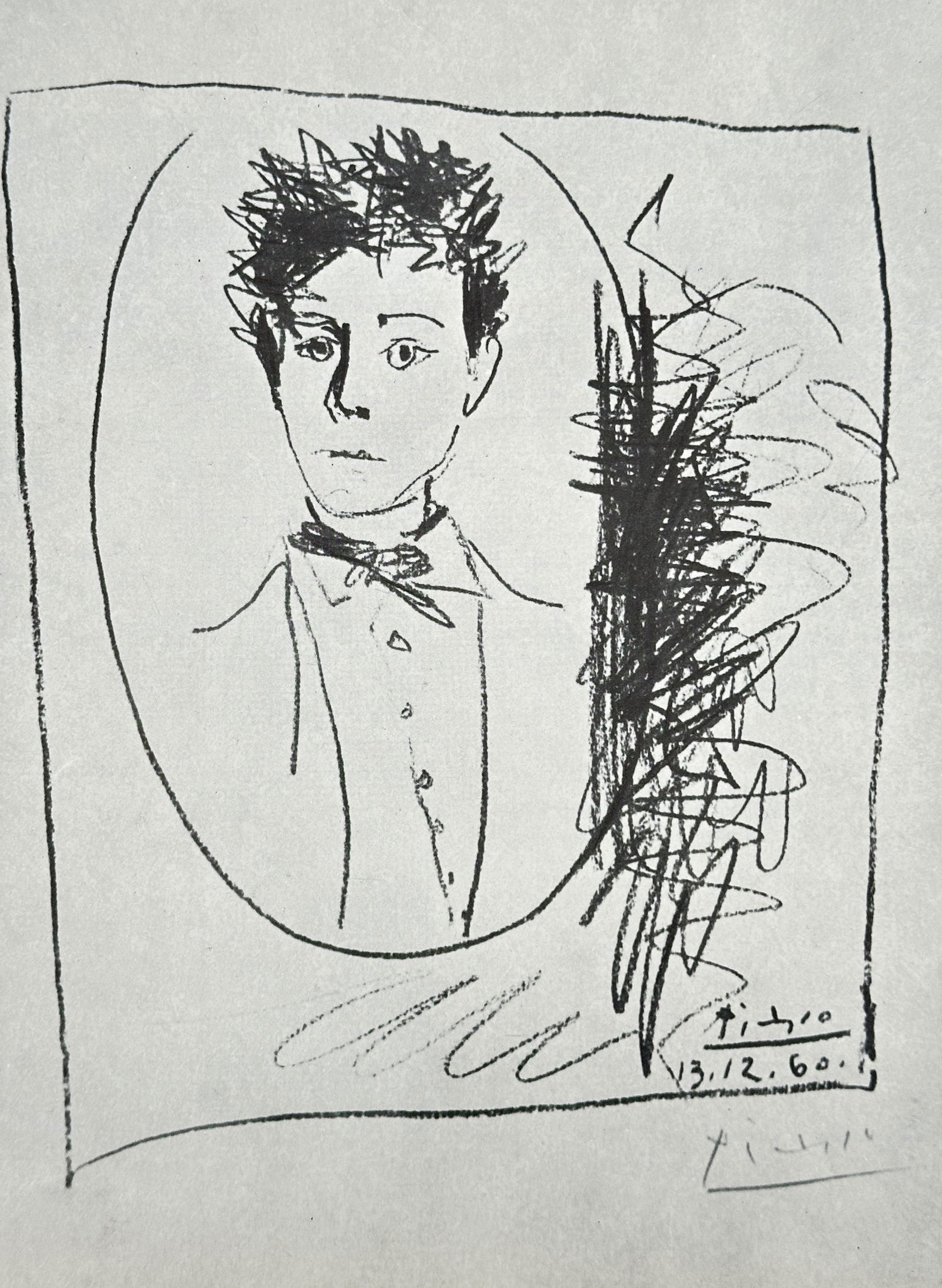 Pablo Picasso (1881–1973) – Portrait of Rimbaud – Offset print (20th Century) (1 of 3)