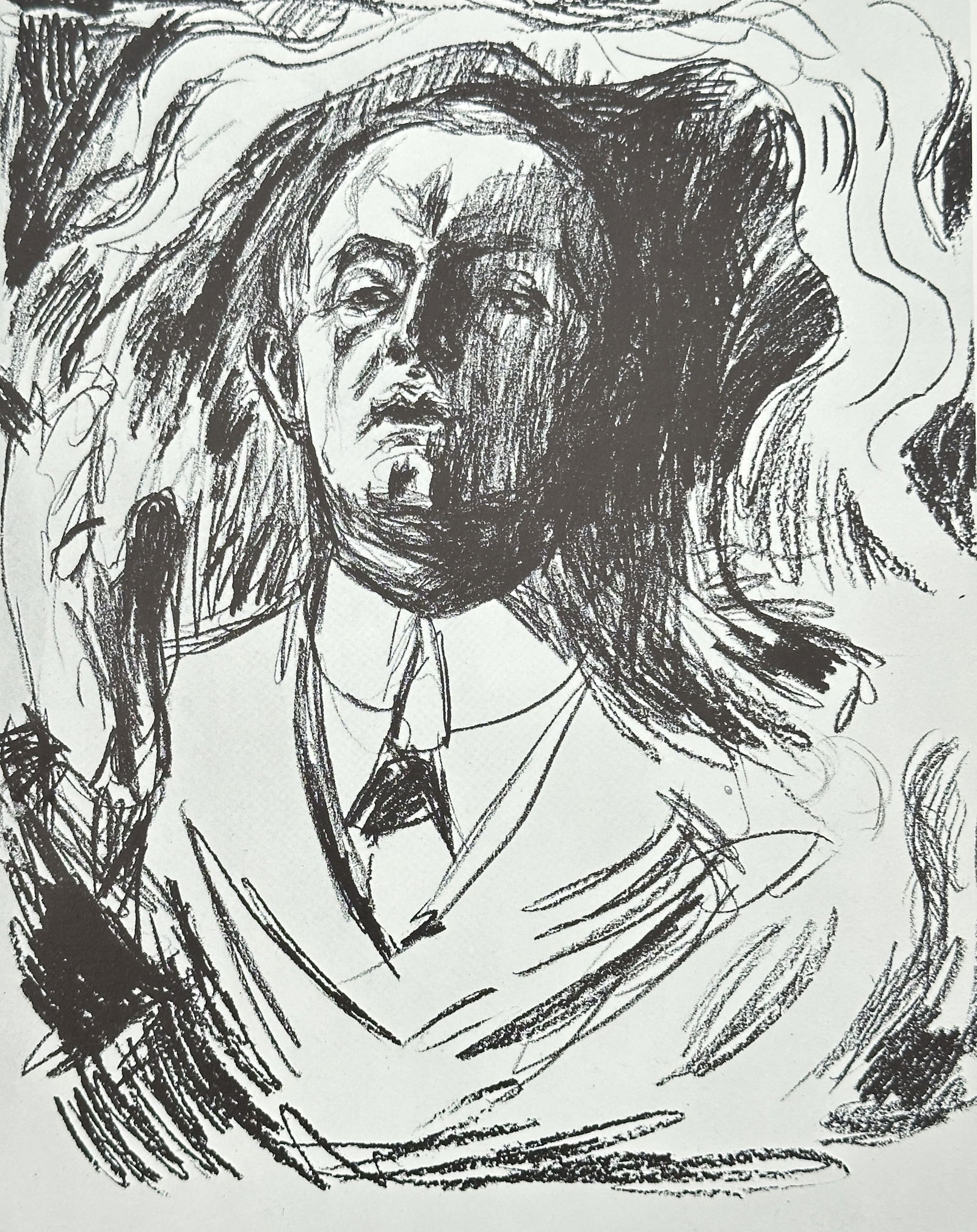 Edvard Munch (1863–1944) – Selvportraet med cigaret (Self-Portrait with Cigarette) – Offset (1 of 3)