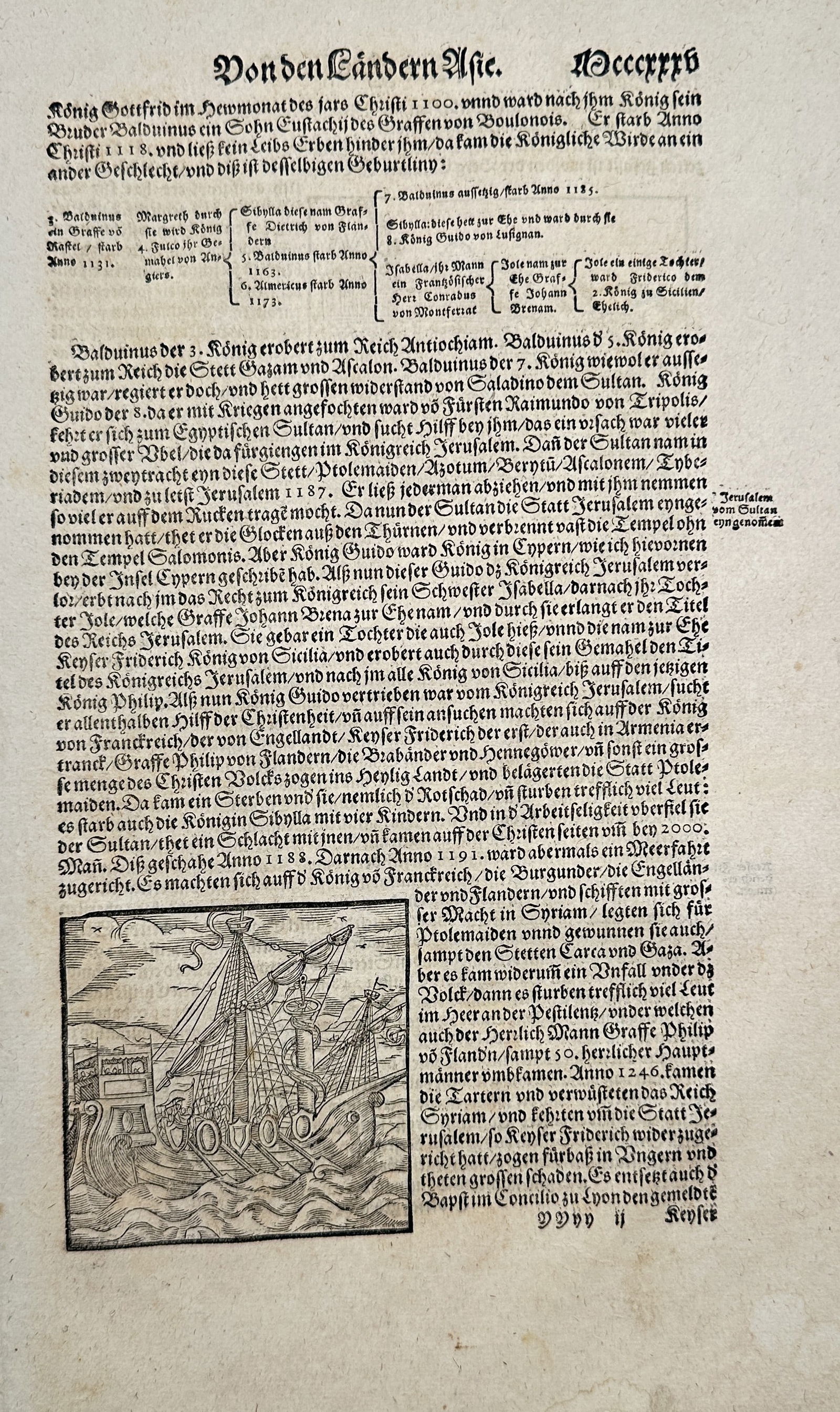 Sebastian Münster (1488–1552) – Of the Lands of Asia – Woodcut and Letterpress Text (1550s) (1 of 2)