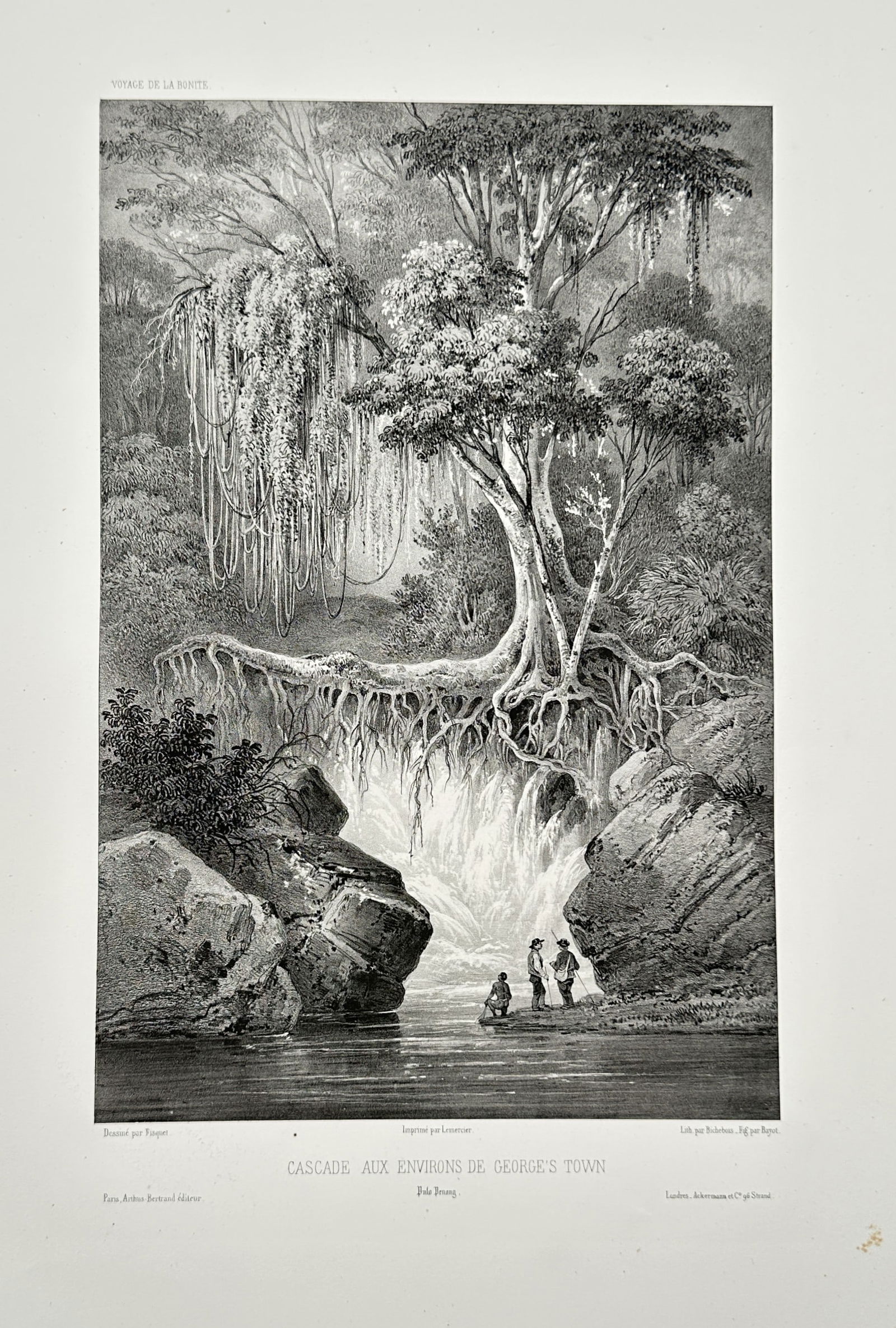 Barthélemy Lauvergne (1805–1877) – Cascade at the Environs of George's Town (1 of 2)