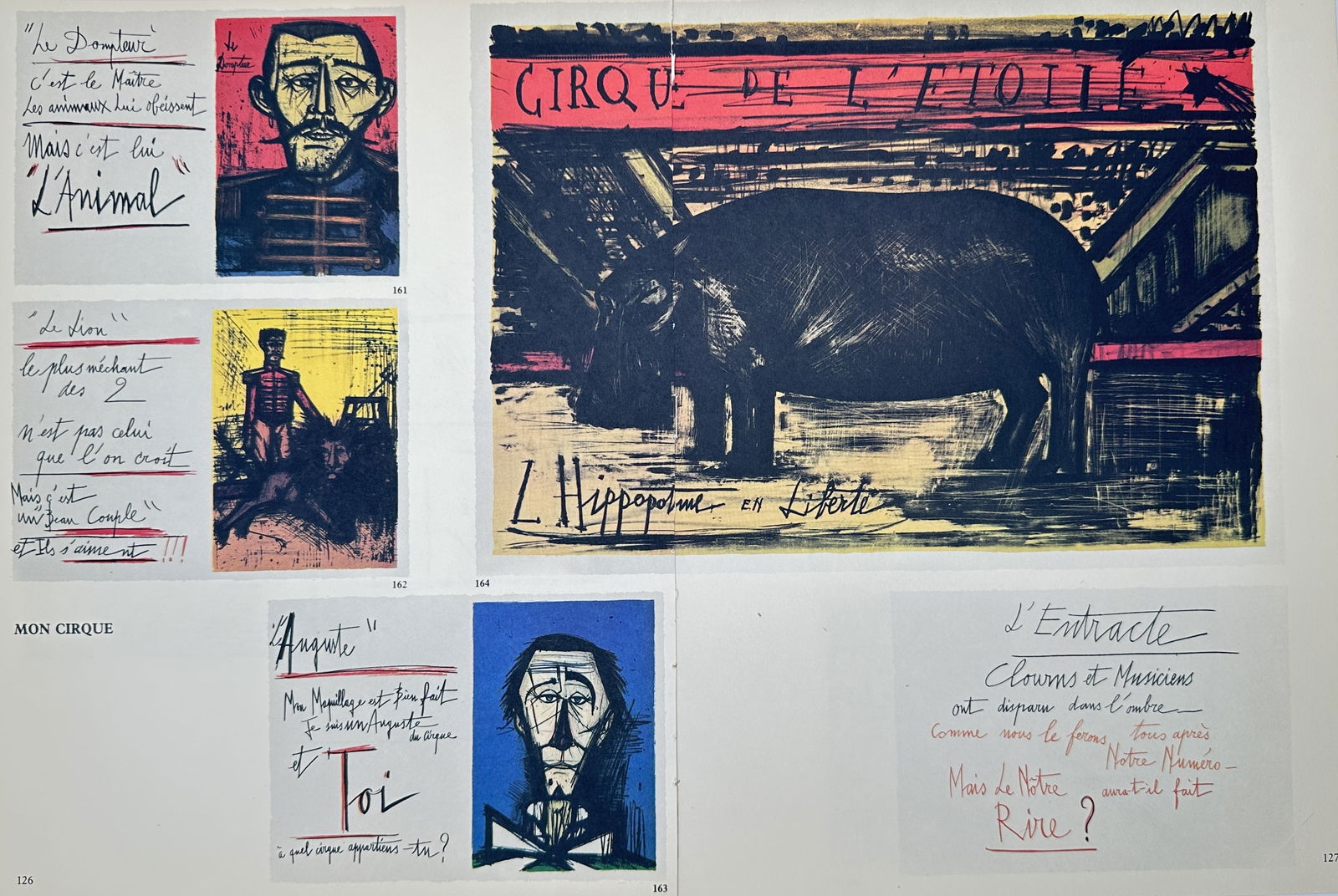 Bernard Buffet (1928–1999) – Set of Subjects from Mon Cirque (My Circus) – Offset print (20th (1 of 2)