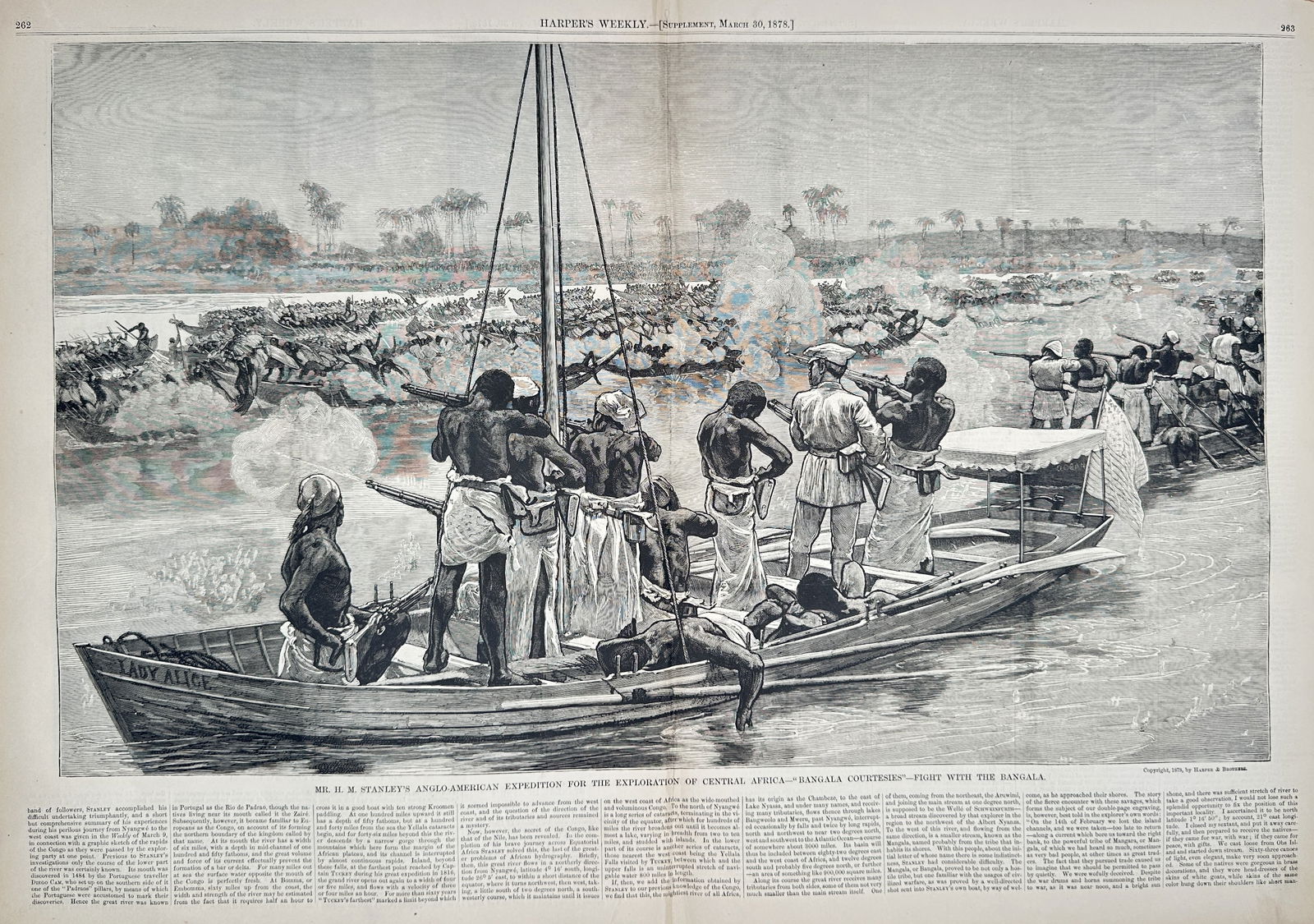 Harper's Weekly – C. M. Stanley's Expedition for the Exploration of Central Africa (1 of 2)