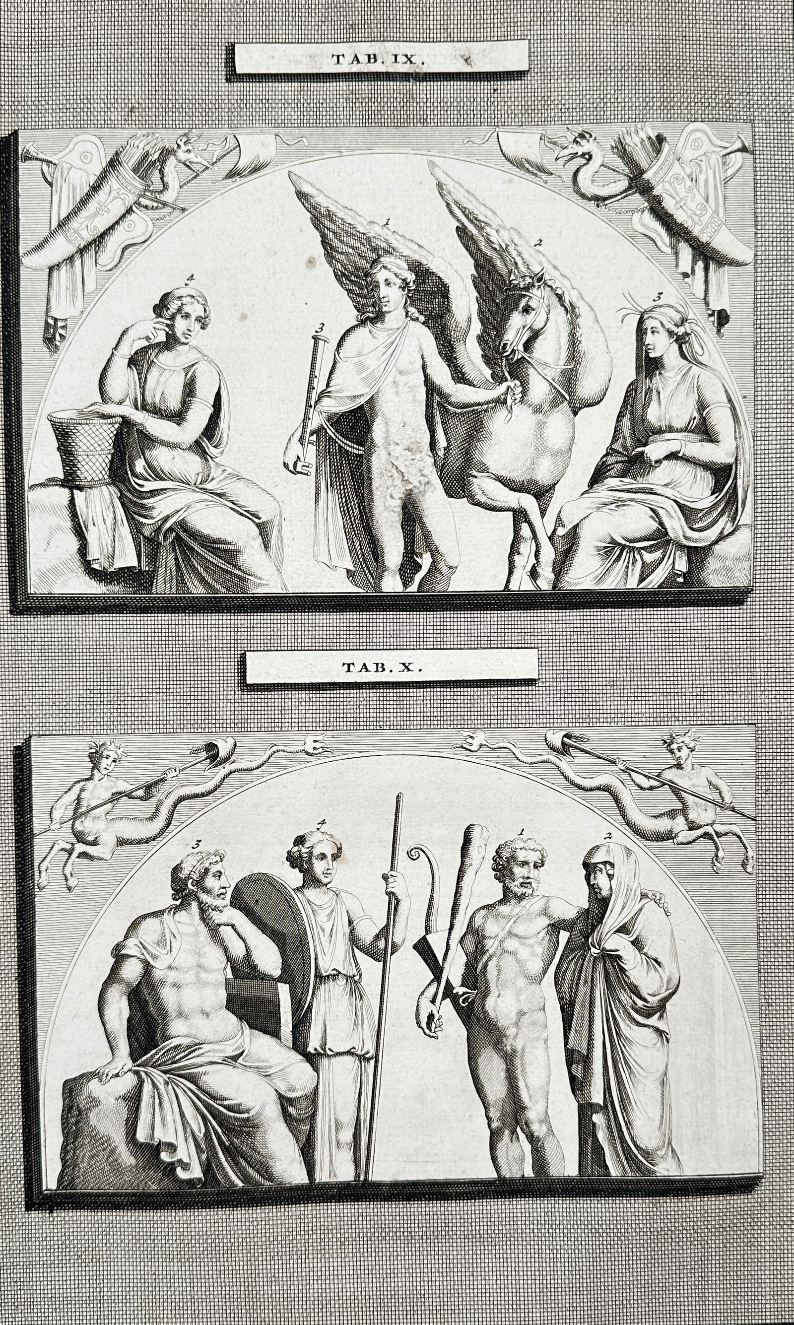 Jan Goeree (1670–1731) – Classical Mythological Reliefs – Copperplate engraving (1705) (1 of 2)