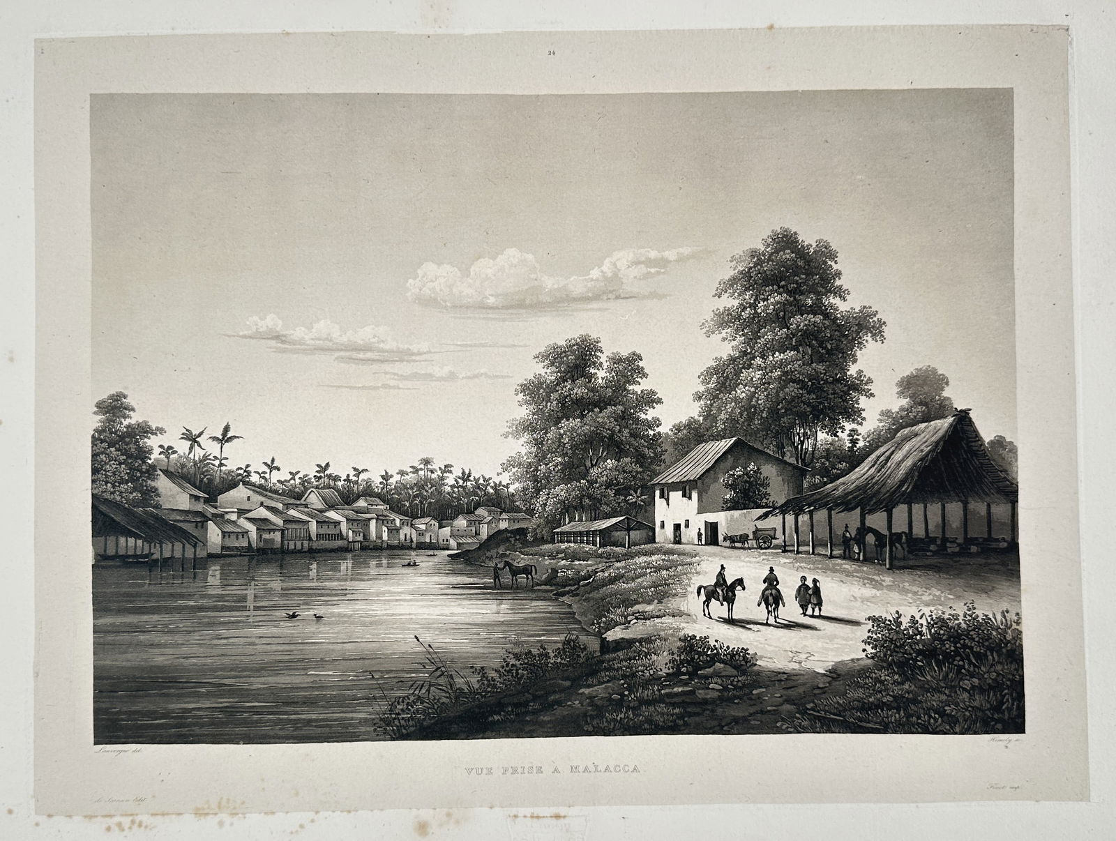 Louis-Auguste de Sainson (1801–c. 1887) – View Taken at Manila (Manila), Philippines – (1 of 2)